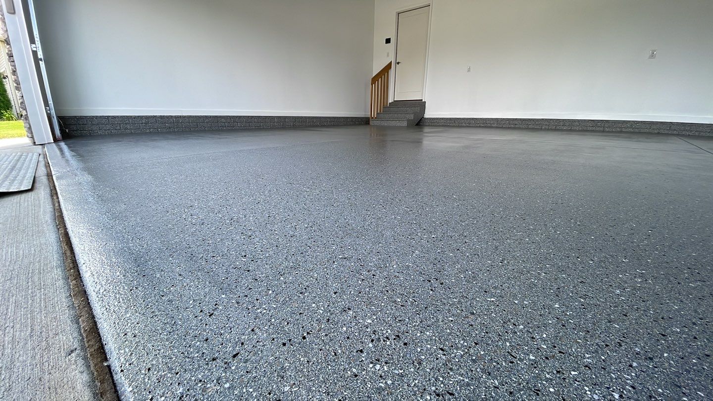 *NEW* Natural Stone Flake Coating in Norwalk by Revival Concrete Coatings