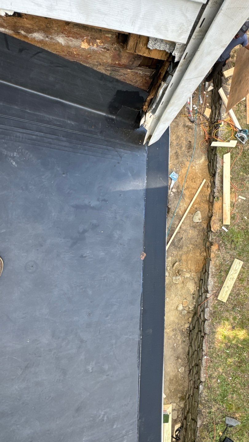 EPDM Flat Roof Installation with ISO Board on Existing Structure by Sensible Home Solutions