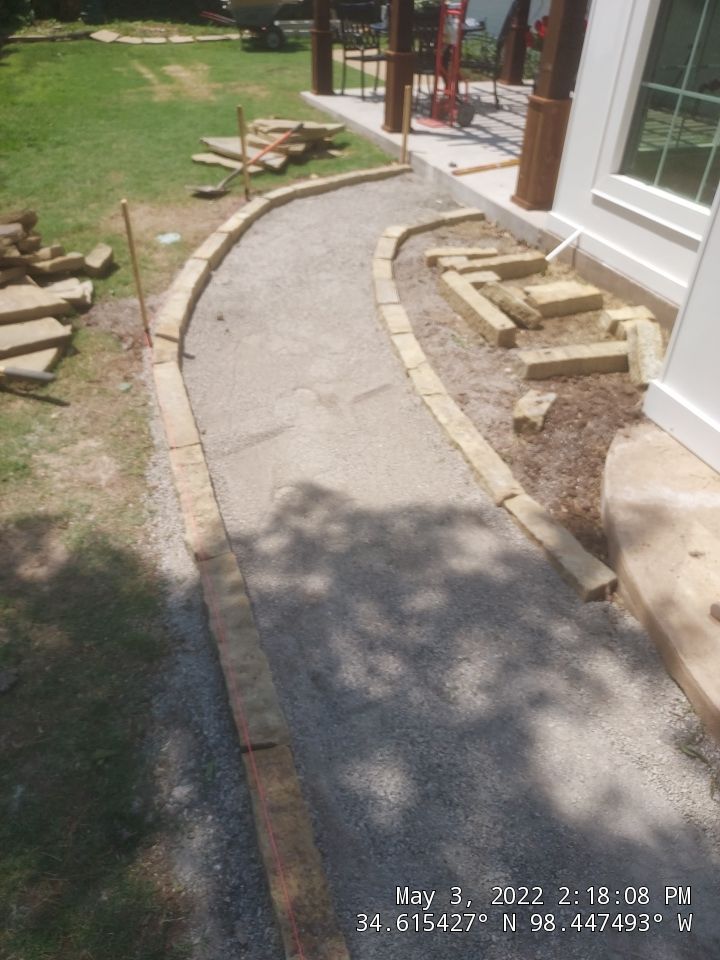 Flagstone walkway using Flagstone  by Clays Services Inc