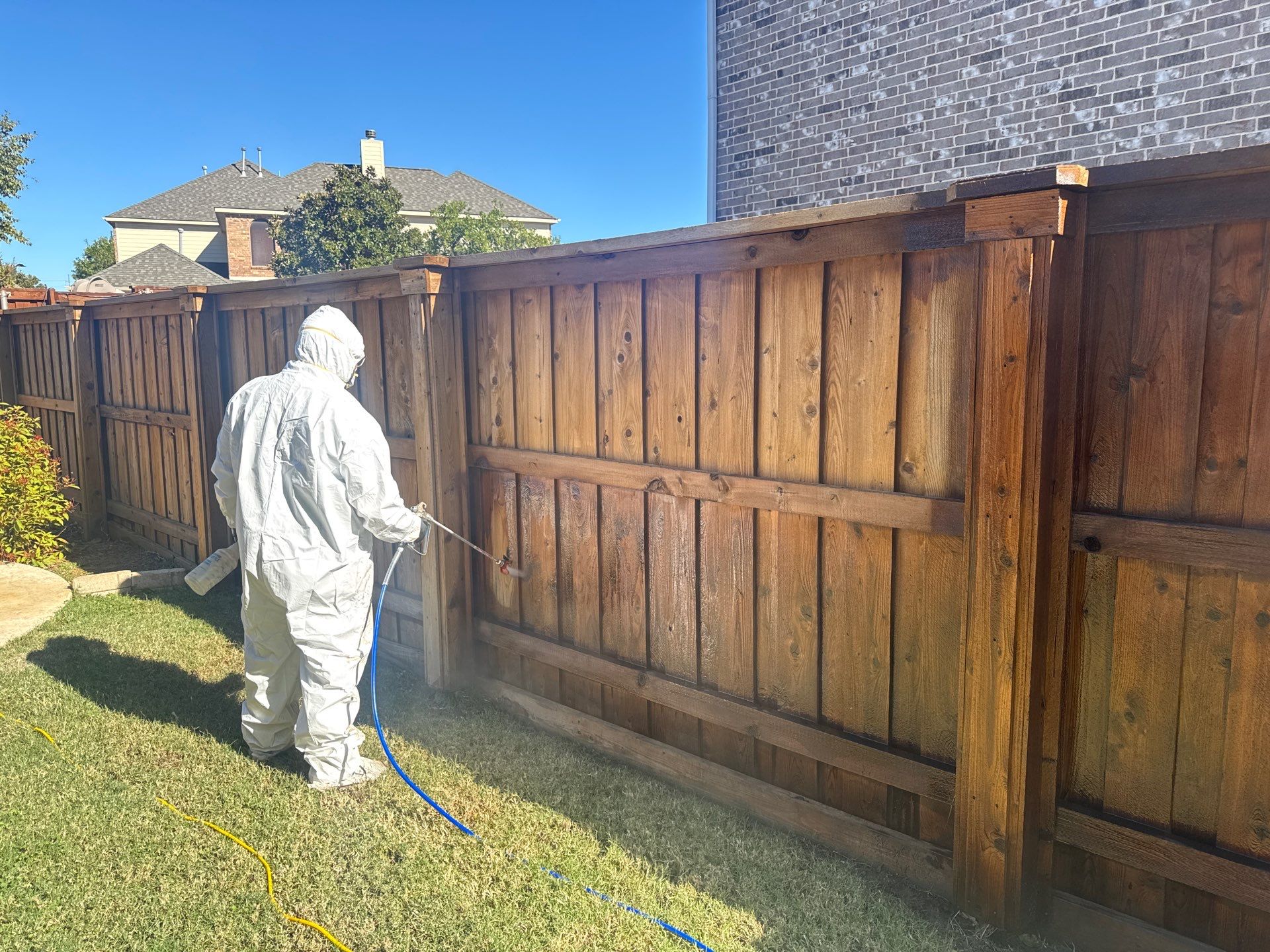 Stain and Pergola Roof Repair by Lighthouse Contractors