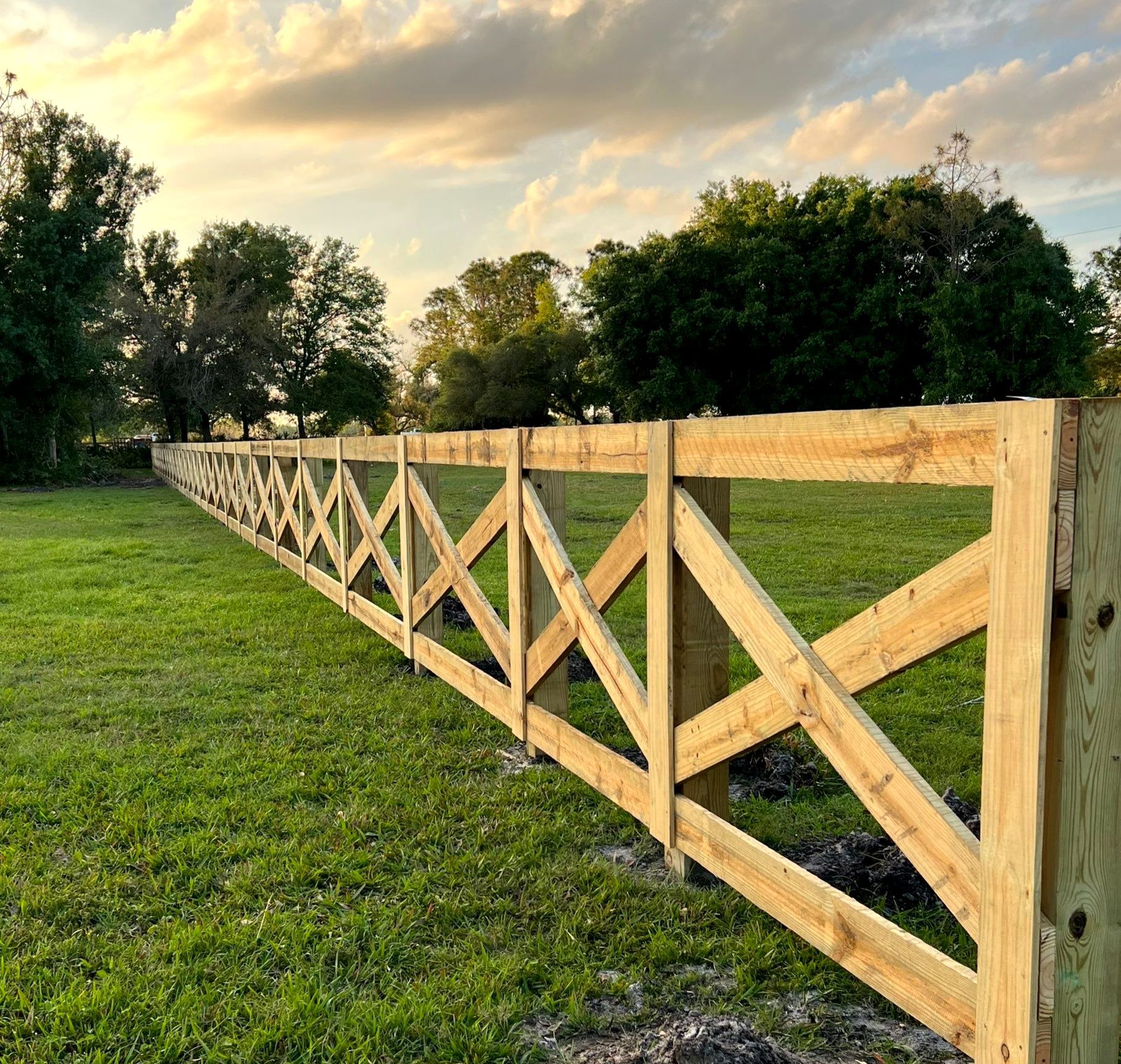 Wood Fence Installation using 4FT Cross Buck  by Asap fence and gates, LLC