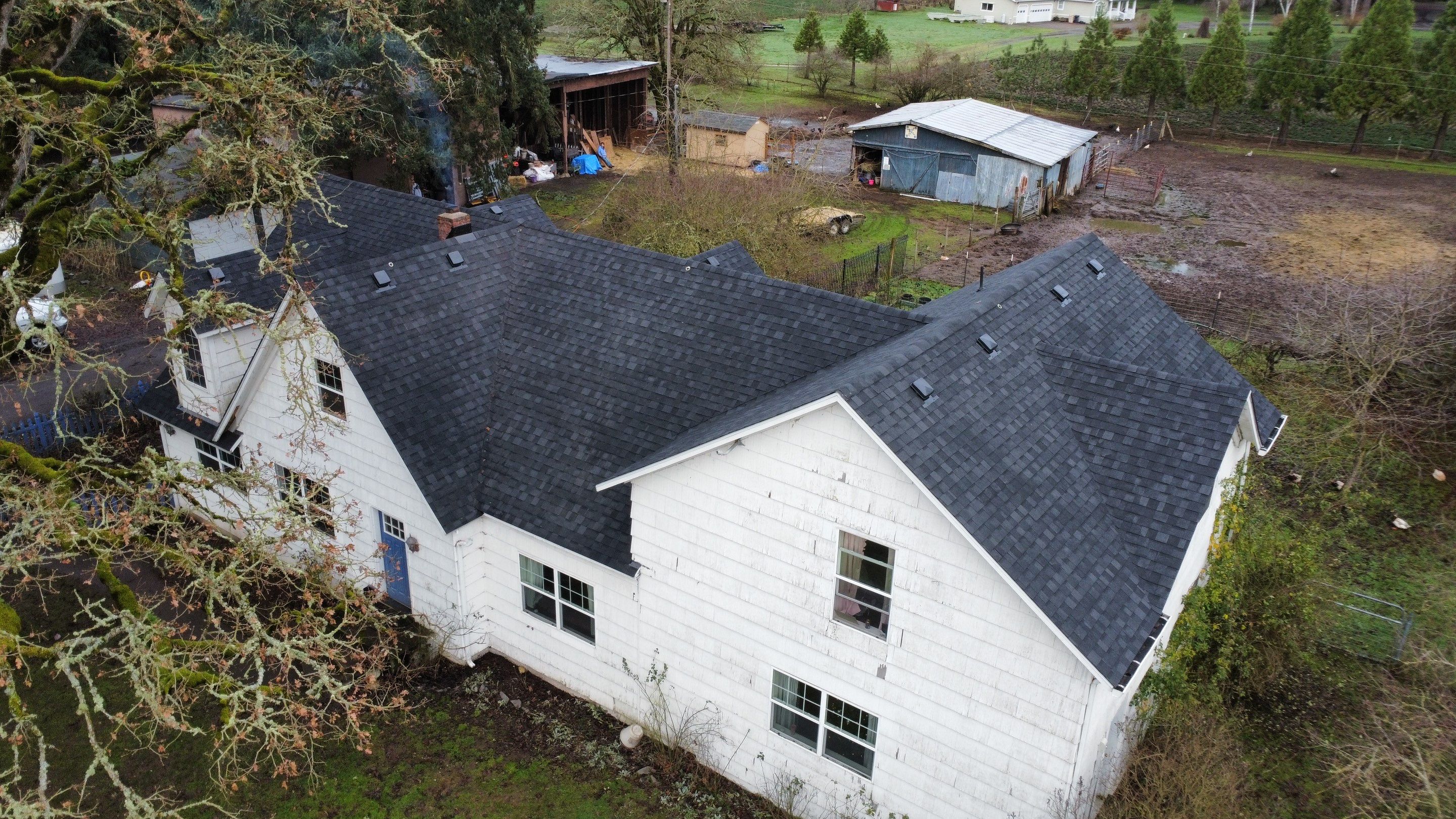 Residential Roofing Installation using IKO Dynasty (Color: Granite Black) by Orezona Building & Roofing Company, Inc.