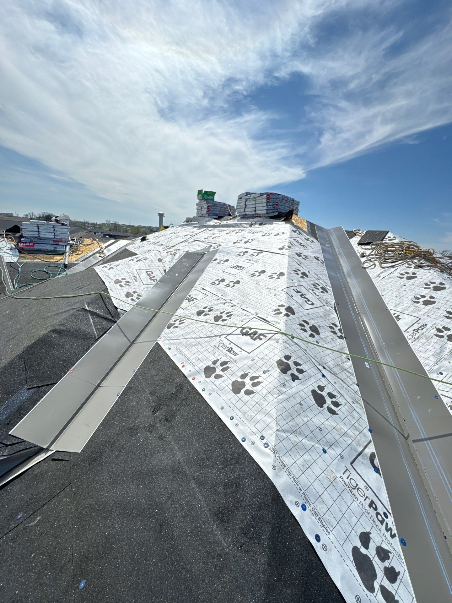 Residential Roof Restoration and Interior Ceiling Leak Repair in Omaha by Crows Roofing LLC