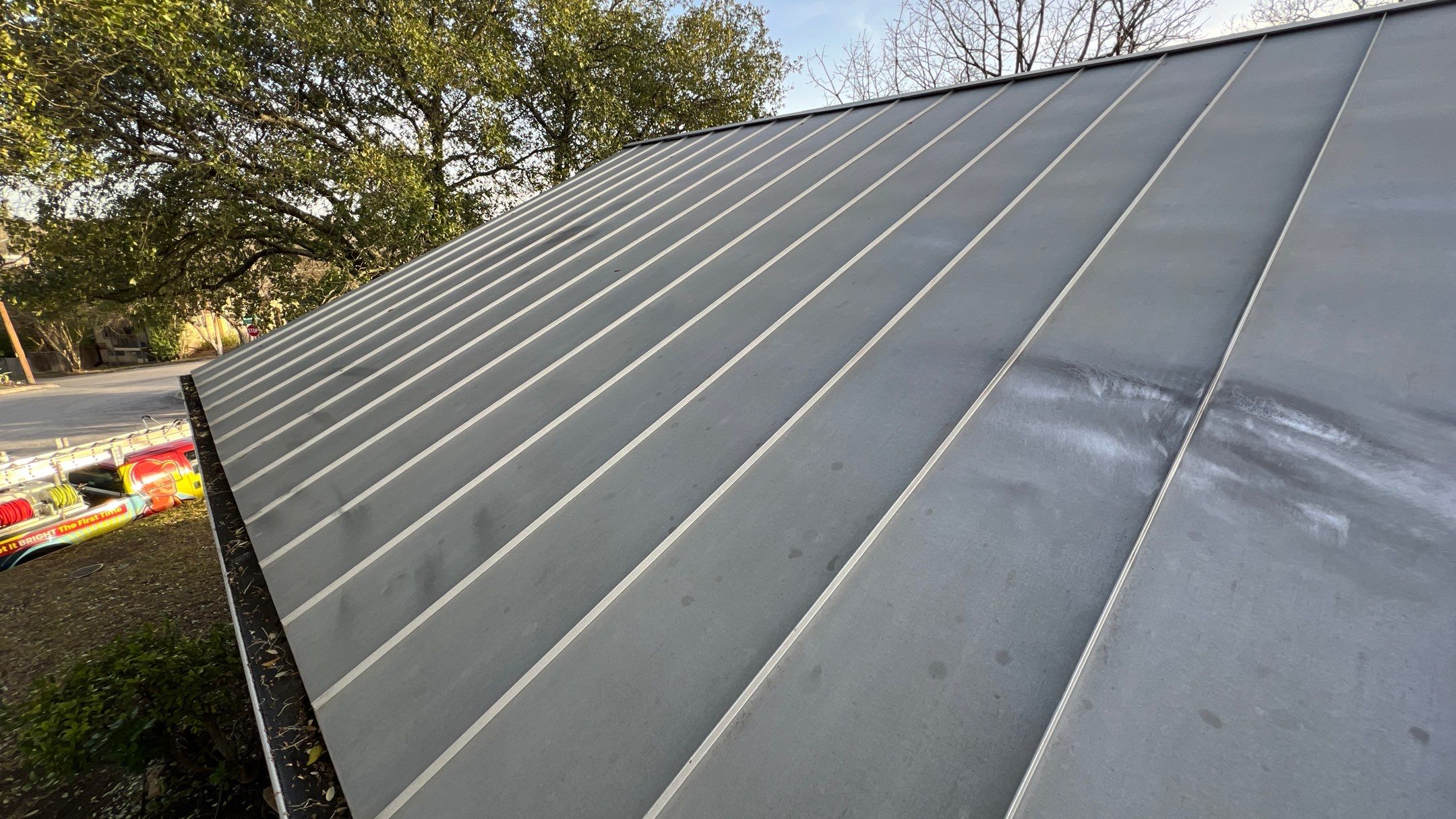 Metal Roof Wash Project in San Antonio by Bright Choice