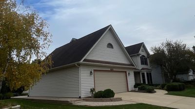 Completed gutter protection installation in Aurora, IL 60504