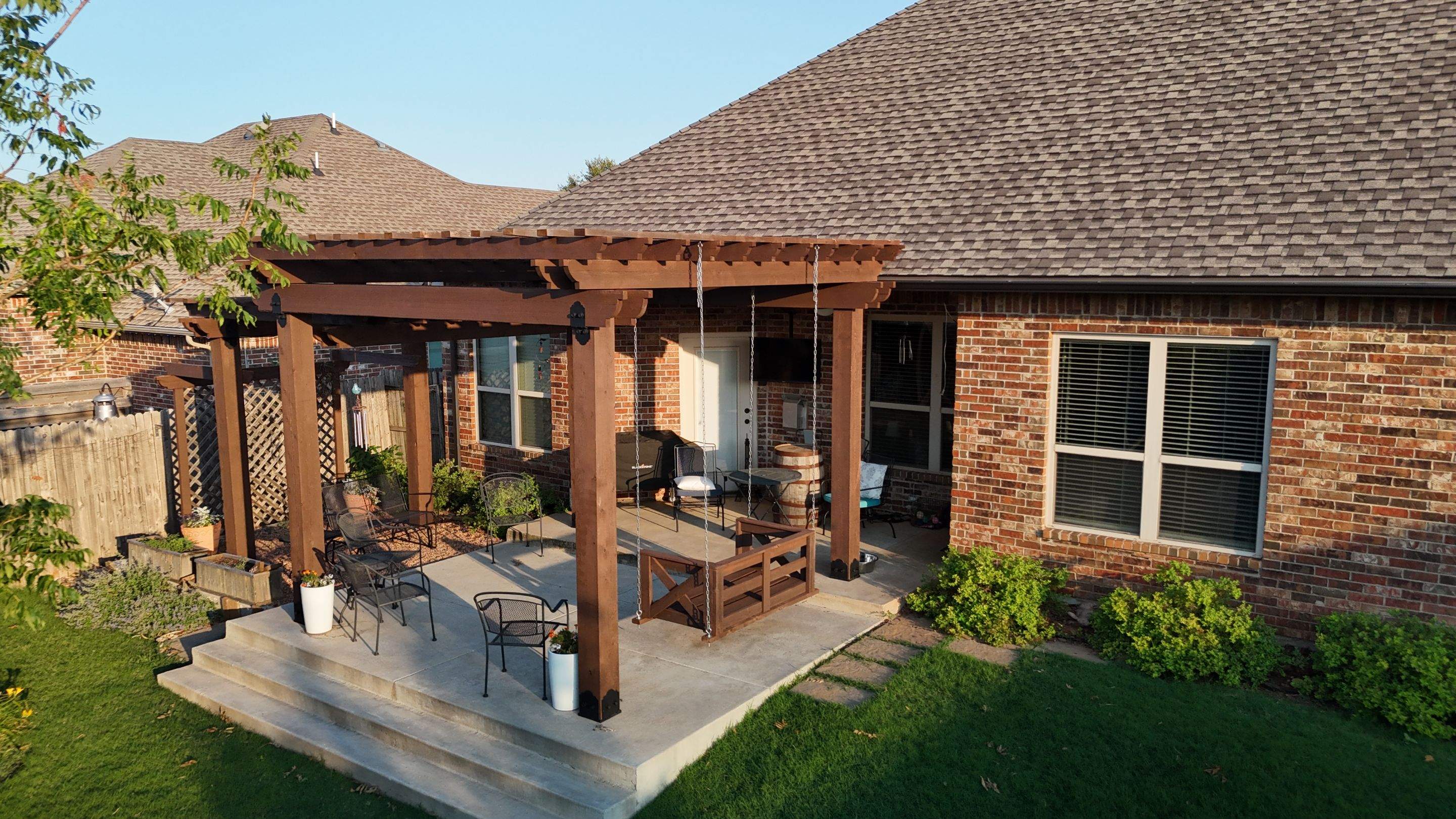 GAF Architectural Shingle Roof Replacement and Decking Repair in Mustang by 5Coat Roofing & Construction