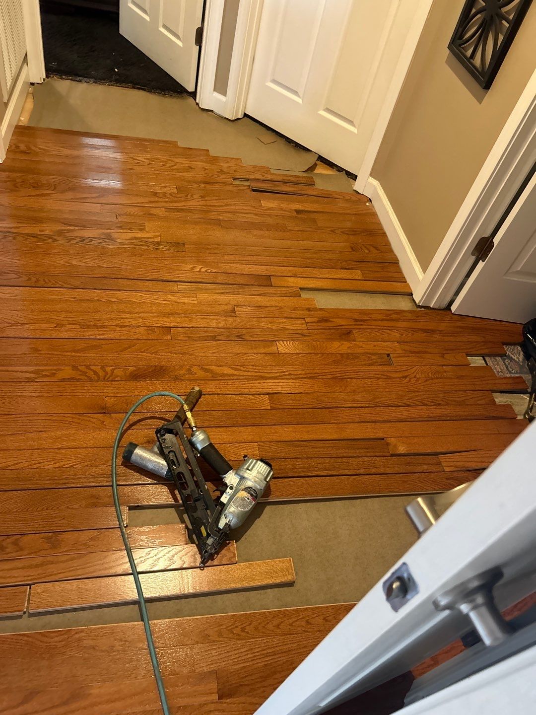 From carpet to prefinished hardwood by Footprints Floors of Nashville
