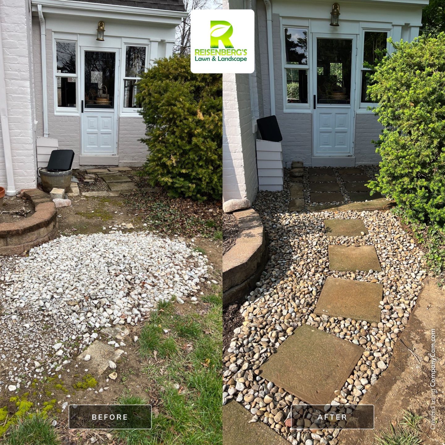 Landscape Tear Our & Install, Relay of Stepper Path by Reisenberg’s Lawn & Landscape, LLC
