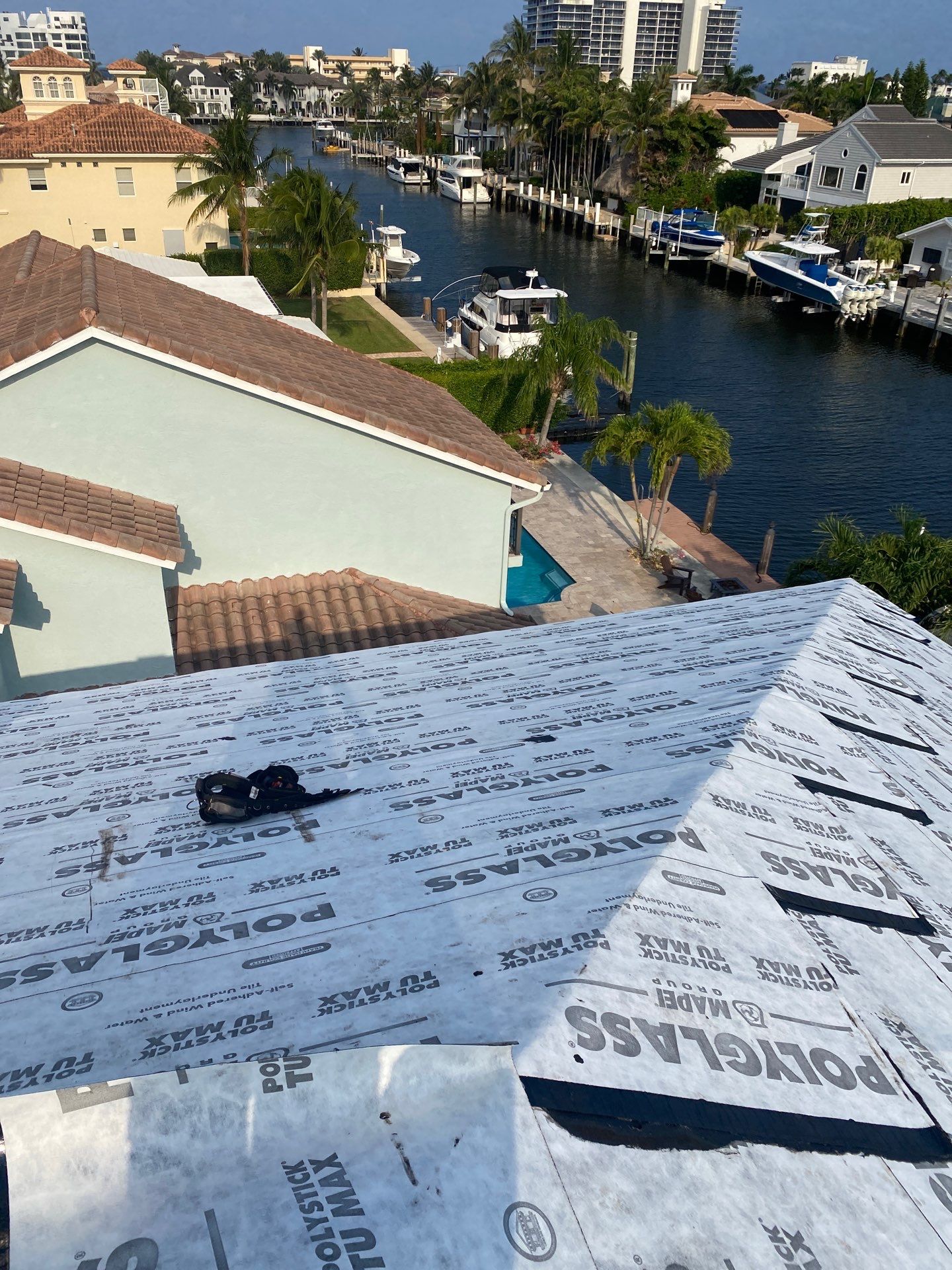 Residential Roofing Installation using 1" Nail strip metal roof by BLUES BROTHERS ROOFING