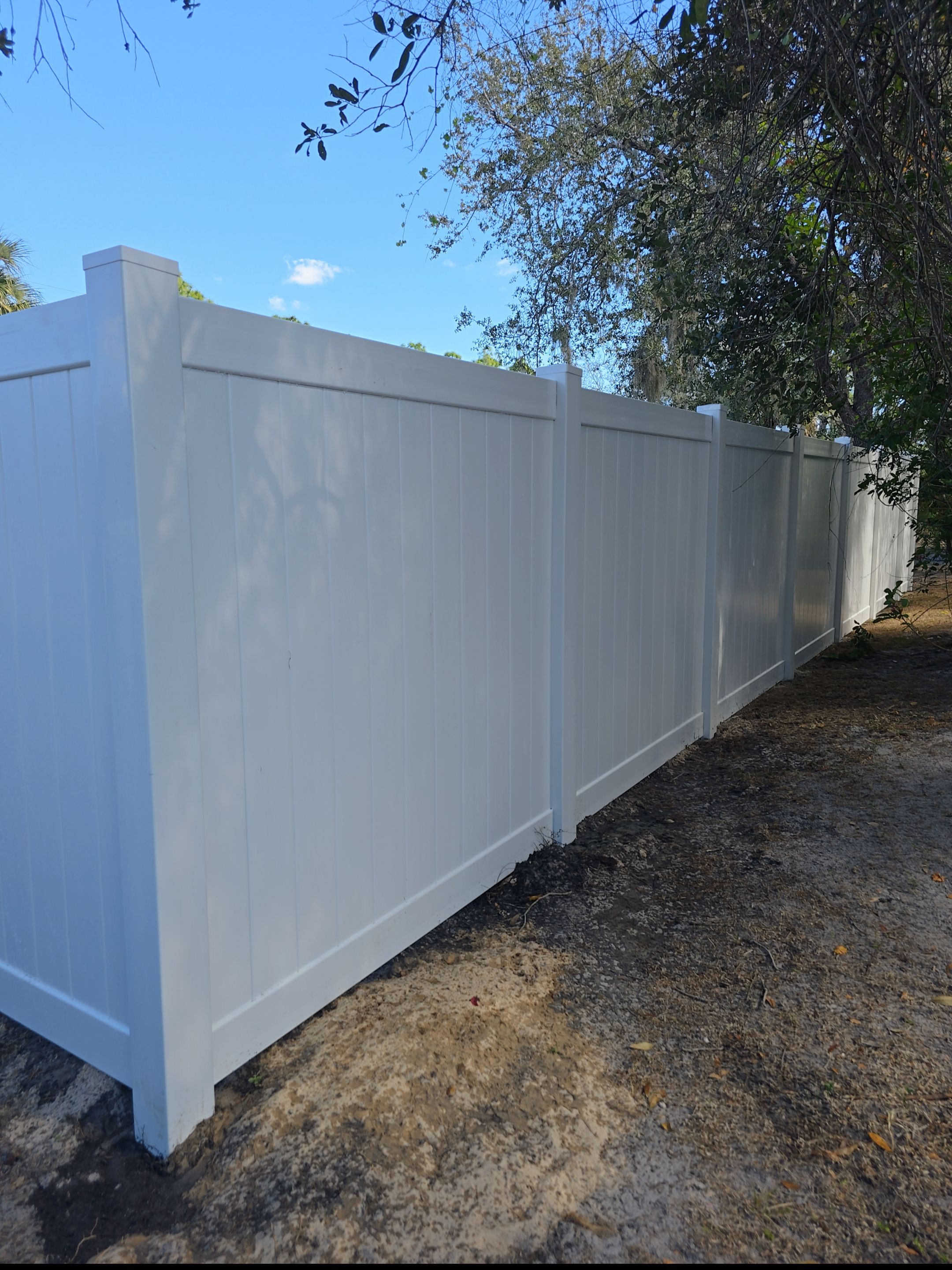 Vinyl Fence with Post Inserts in North Port by True Fence LLC