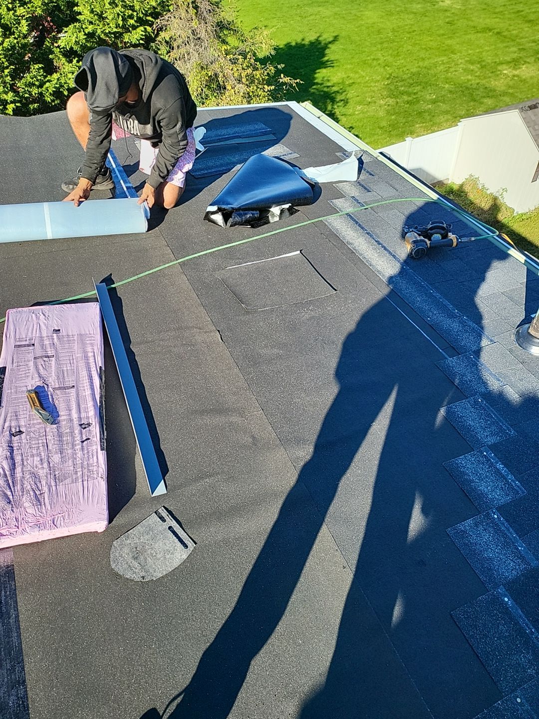 Residential Roofing Installation using Owens Corning Duration Onyx Black by A Plus Exterior