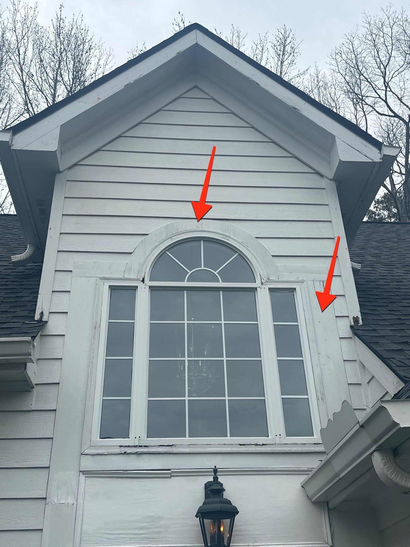 Alpharetta, GA Siding & Exterior Painting with Black Trim Before & After by Nelson Exteriors