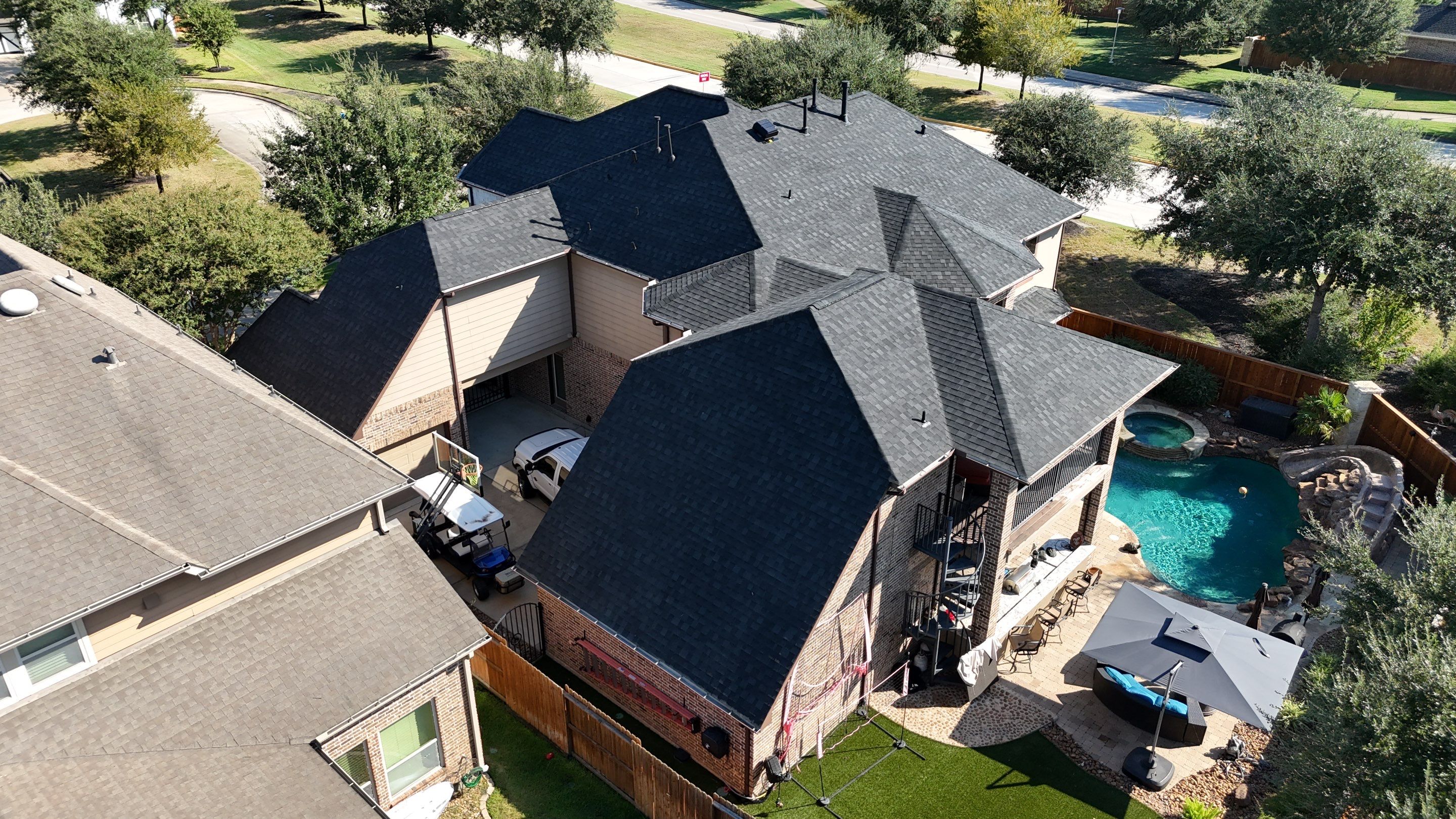 Residential Roofing Installation using IKO Dynasty by Core Four Roofing