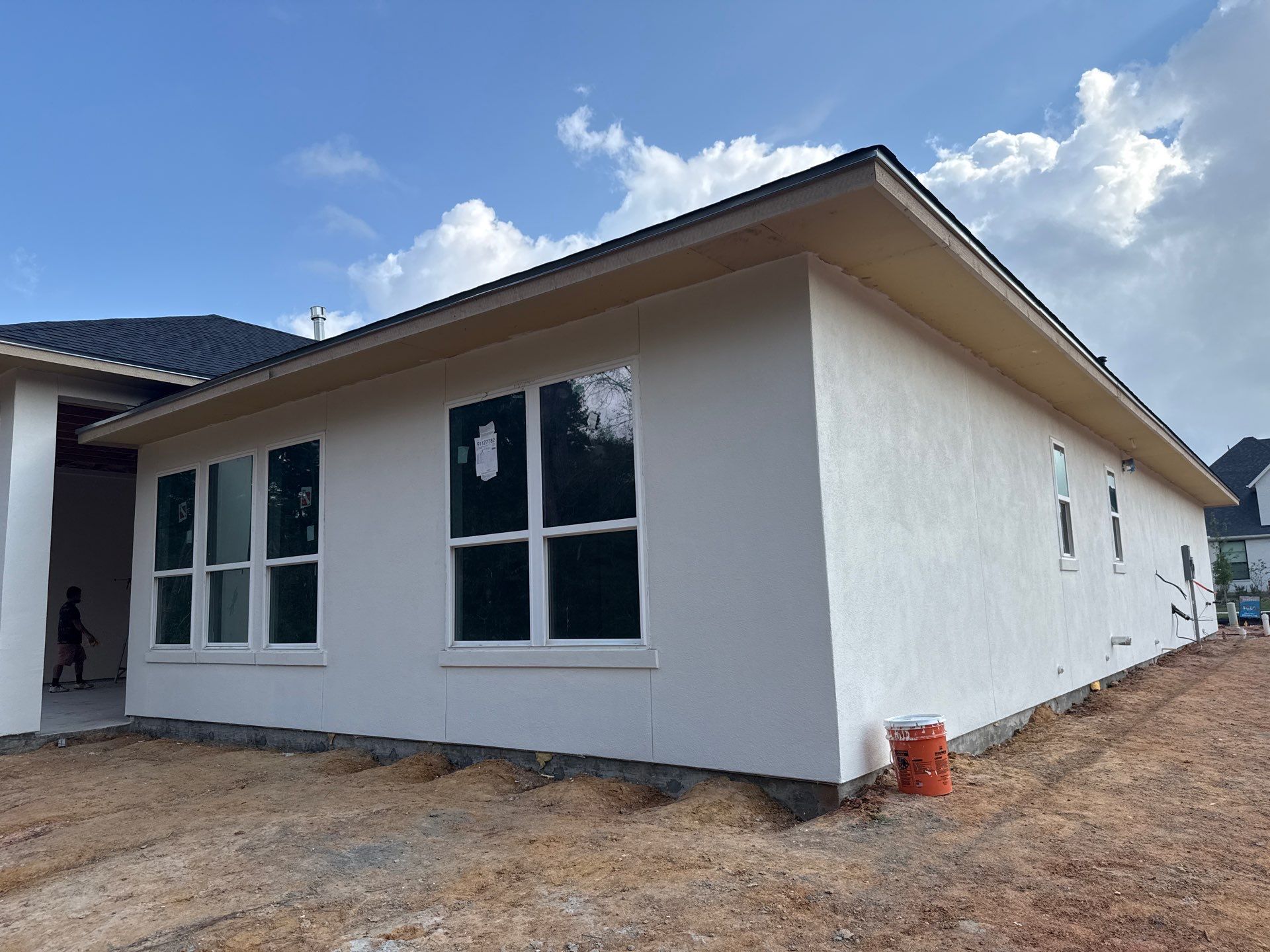 Pre-Landscape Precision: Stucco Finish with Backer Rod Detail by Apex Conventional Stucco Llc