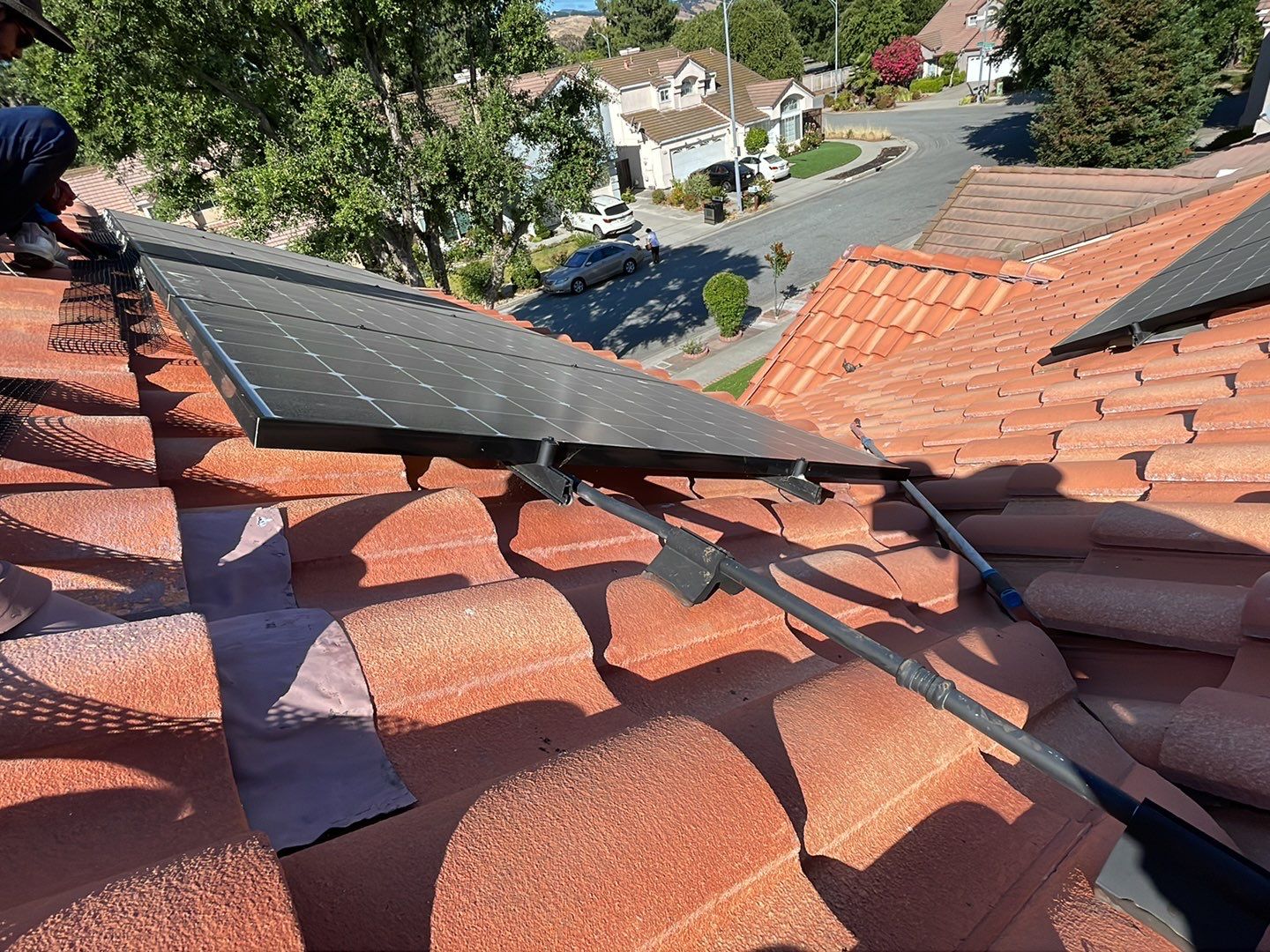 Solar Panel Bird Proofing using Critter Guard Mesh by All One Solar Shine