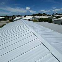 24ga 1.5" Mechanical Seam Regal White  by Total Roofing System The Metal Roof Experts