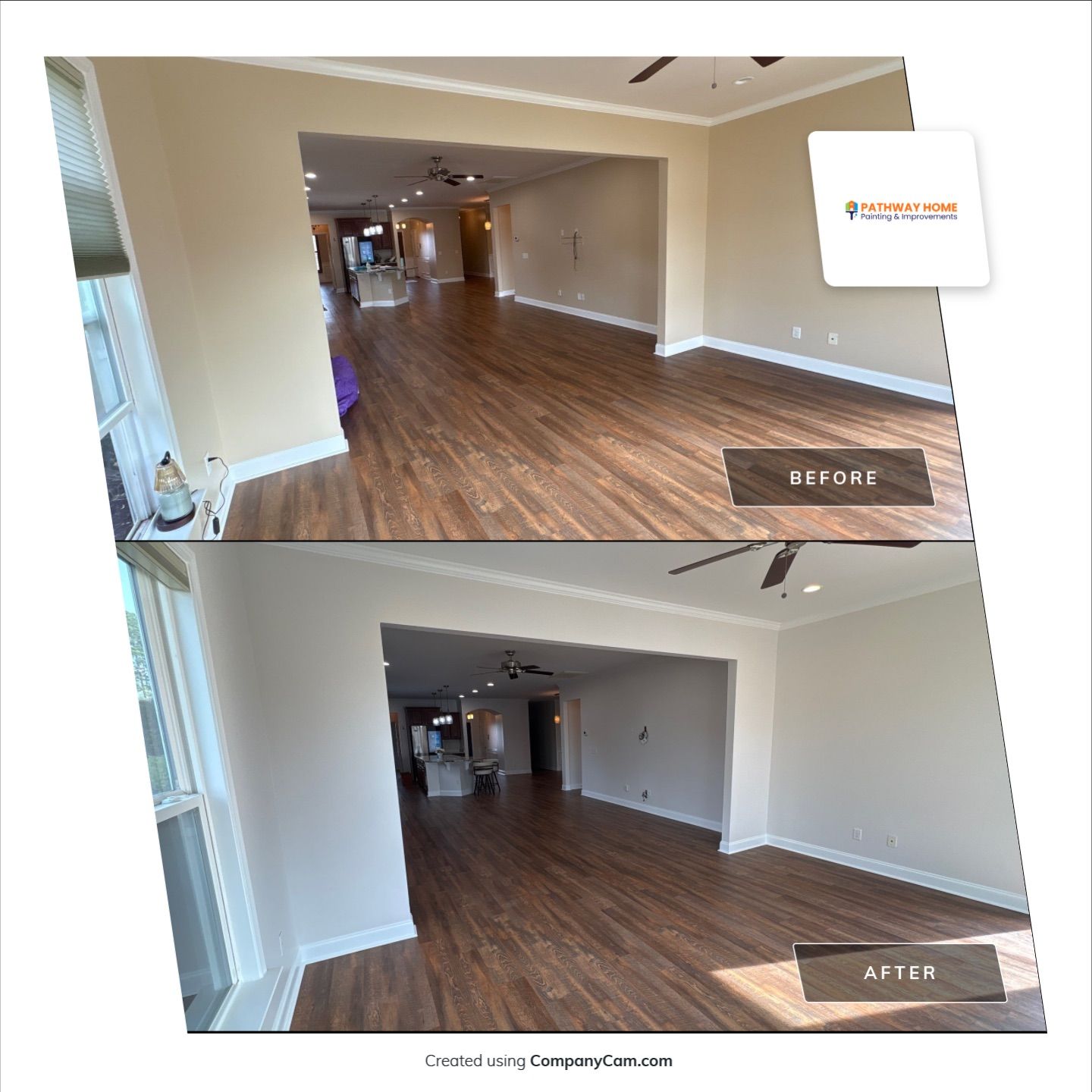 From Concern to Comfort: A Full Interior Transformation Done Right by Pathway Home Painting & Improvements