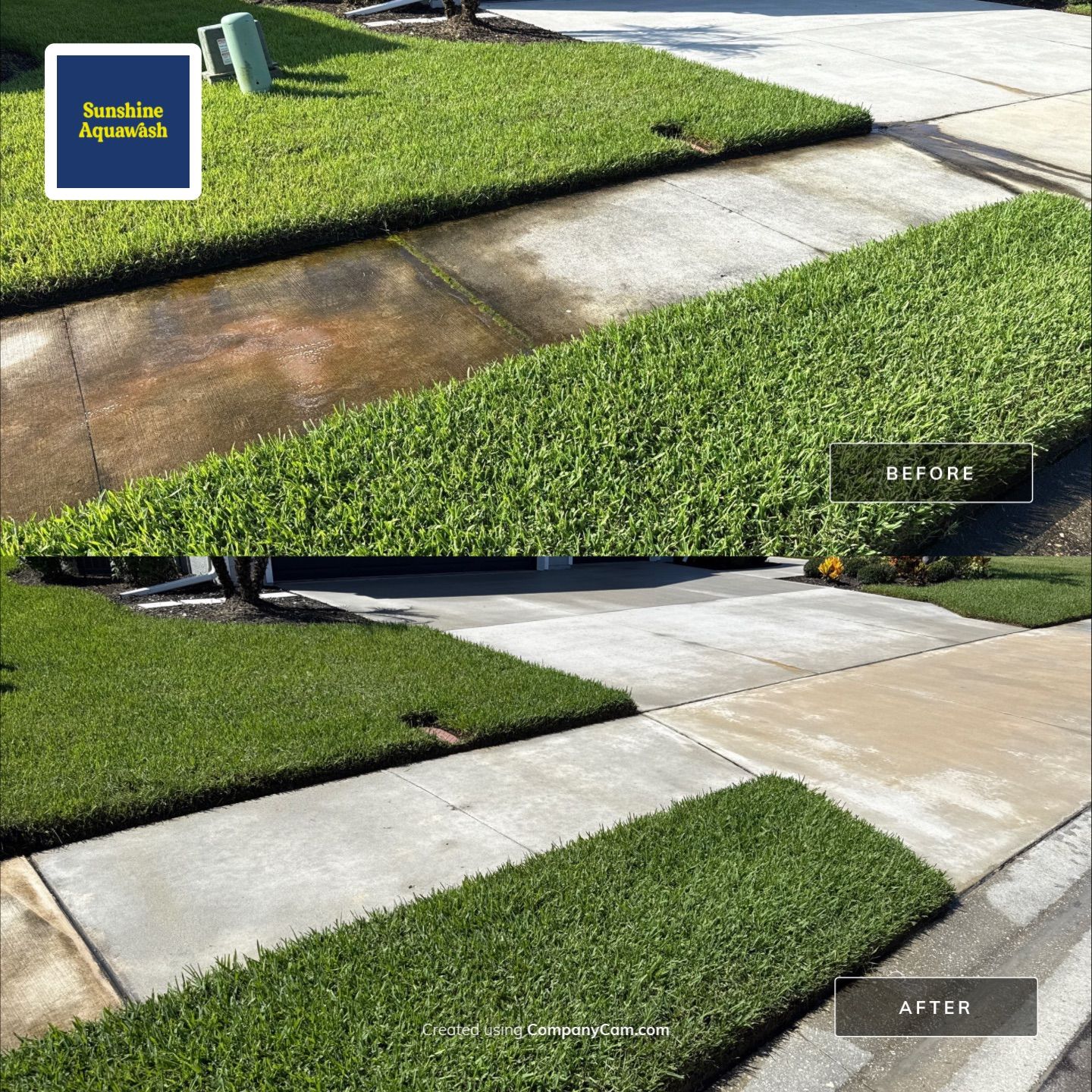 Concrete Driveway & Sidewalk Cleaning — Canoe Creek Community, Parrish, FL by Sunshine AquaWash