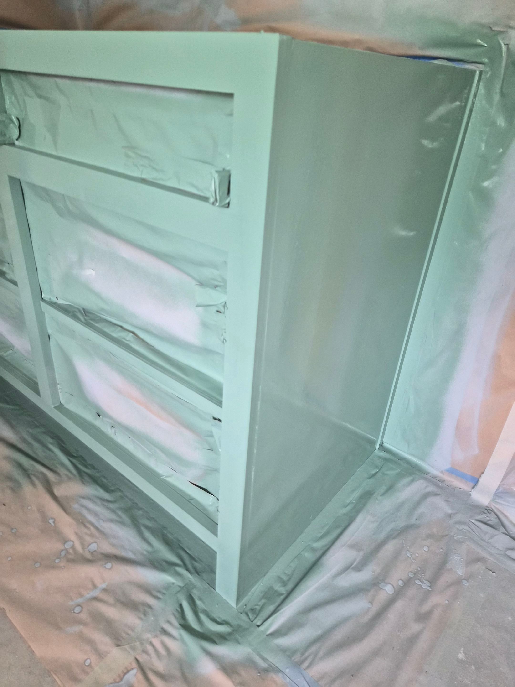 Sage Green Cabinet Transformation in Brownsboro, TX! by Quality Coats Painting