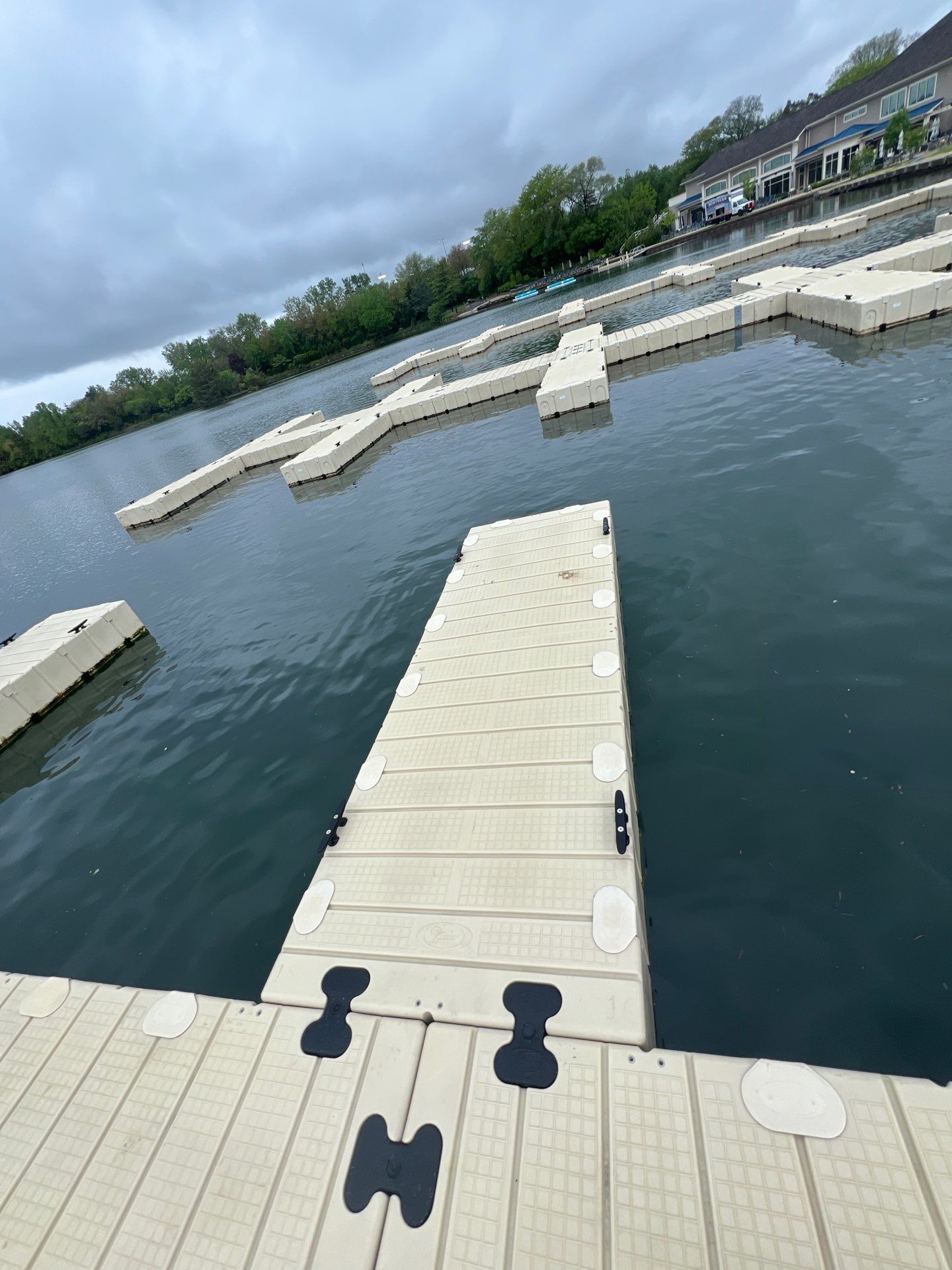 Power washing of floating dock by Northern Power Washing LLC.