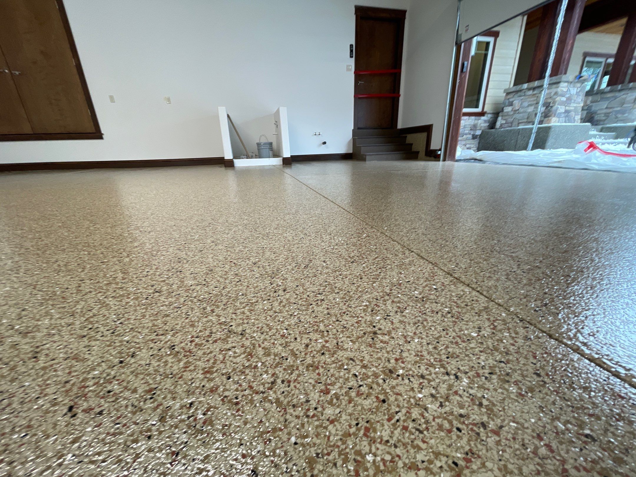 Garage Transformation using Pecan by Croc Coatings, LLC
