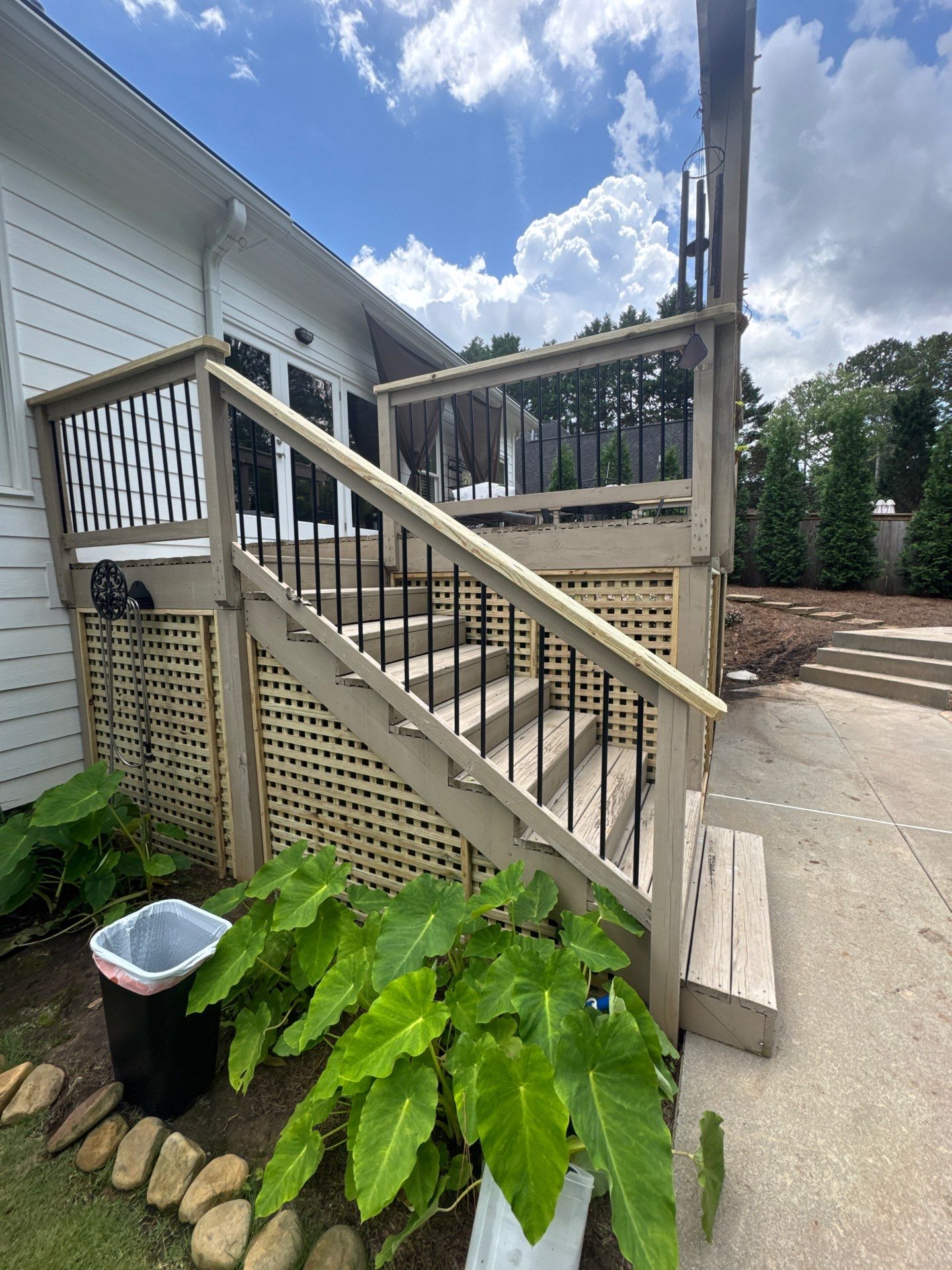 Elevated Wood Deck Refresh with New Lattice Skirting in Marietta by Swift Home Renovations