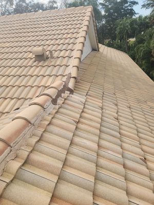 Tile Roof Repair using Concrete Roof Tile