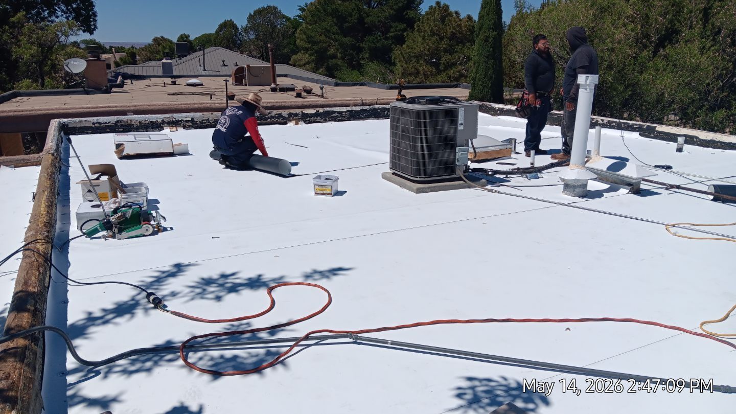 Residential TPO Roof Replacement and Decking Repair in Albuquerque by Doyle Roof Masters Inc