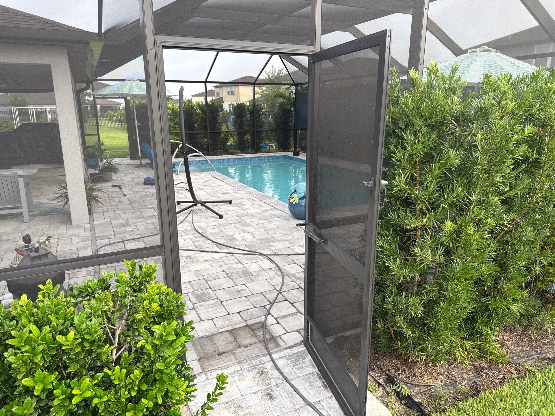 Paver Pool Deck & Screen Enclosure Cleaning – North River Ranch, Parrish, FL by Sunshine AquaWash