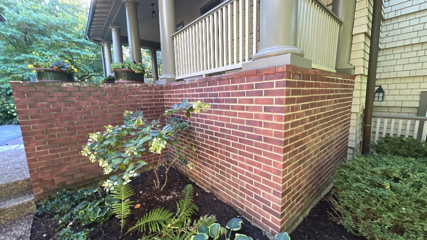 natural stone using Algaecide, soft wash soap by Northern Power Washing LLC.