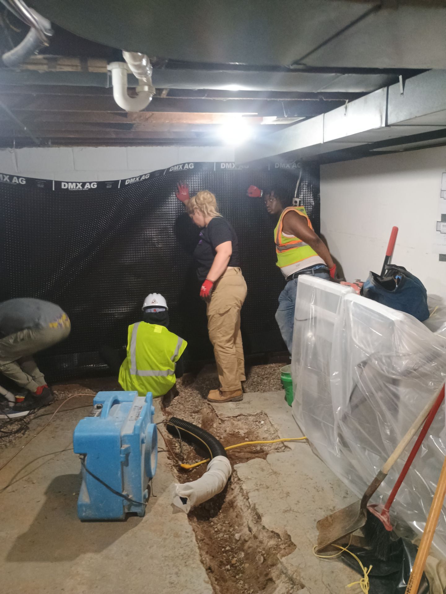Interior Drain Tile & Yard French Drain in St. Paul, MN by Waterproofing Northeast