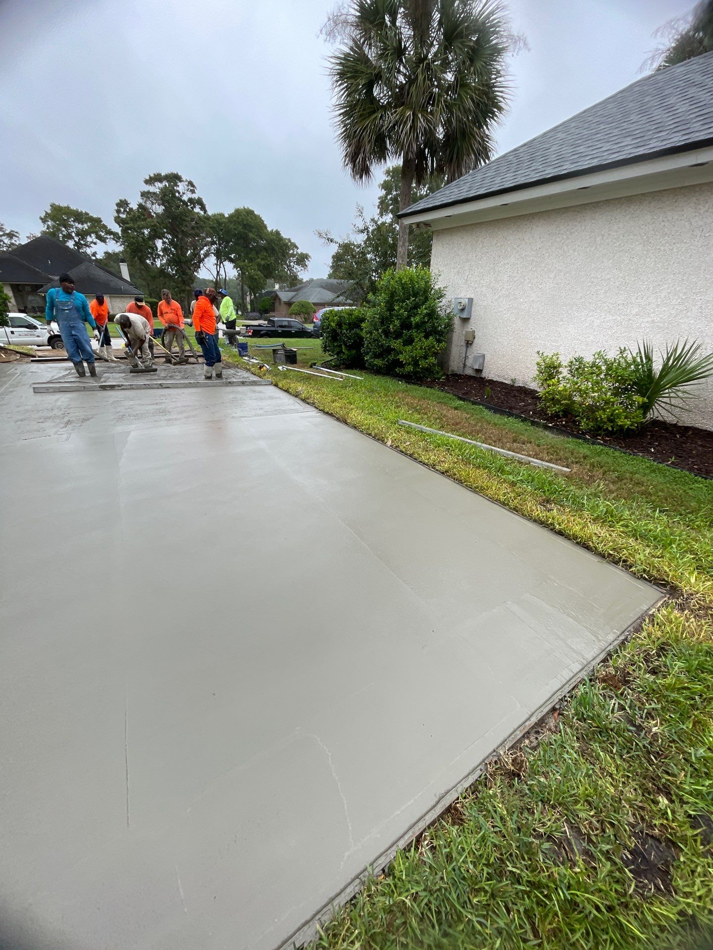 Driveway Replacement ON A HILL in Jacksonville, Florida by Burlington Concrete & Asphalt Inc