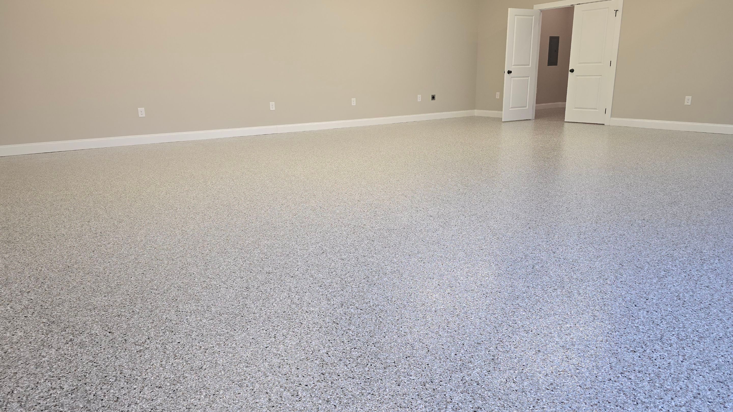 Garage Using Flake by Elite Floor Solutions