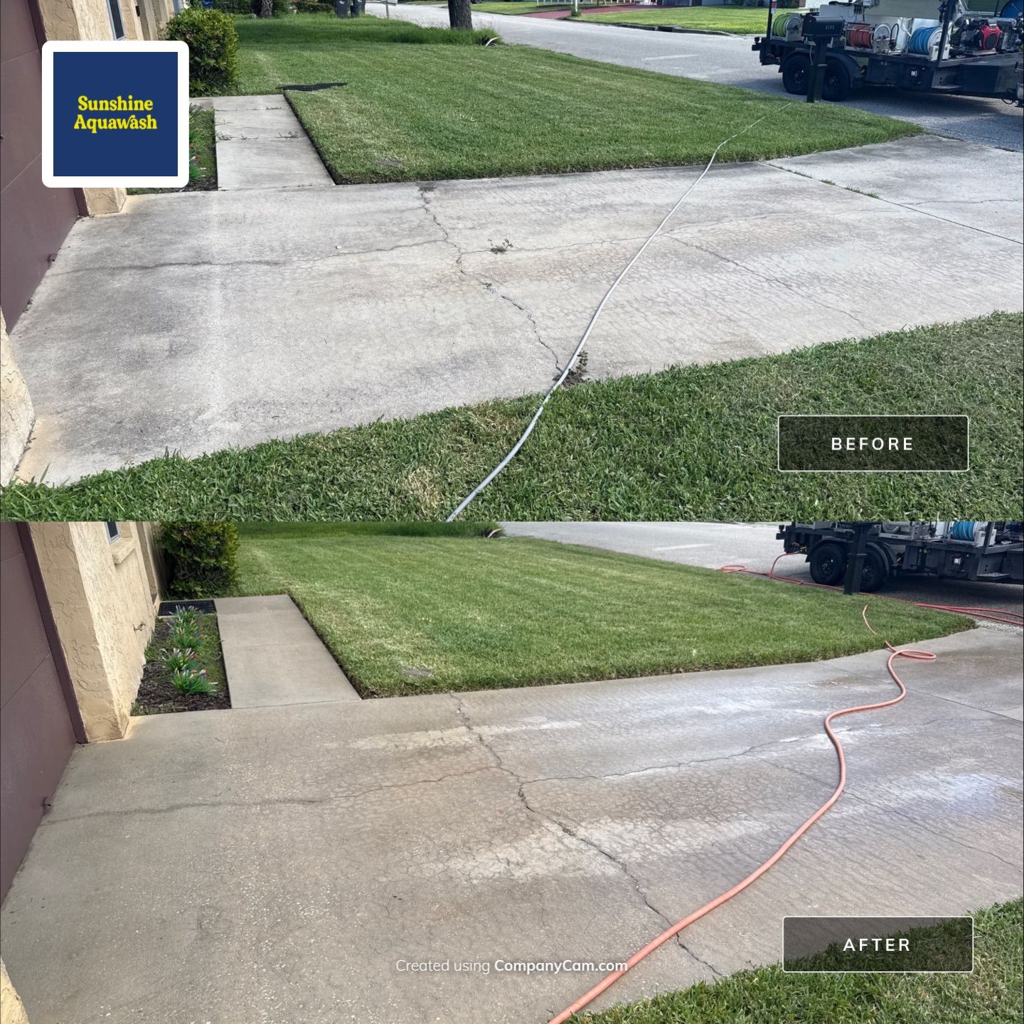 Concrete Driveway & Paver Cleaning – Sylvan Oaks, Palmetto, FL by Sunshine AquaWash