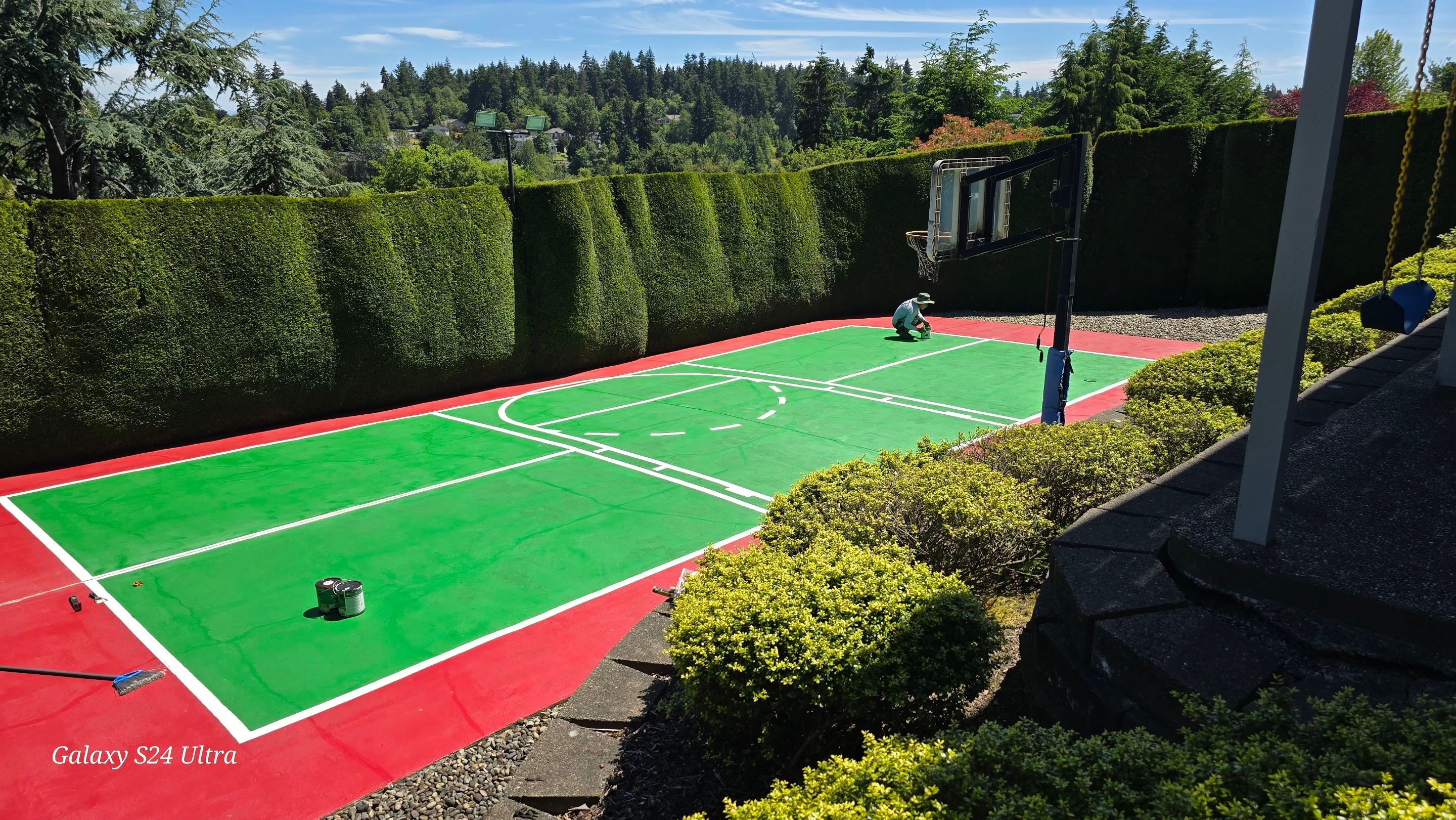 Basketball Court Restored and Ready to Play by Topline Group 