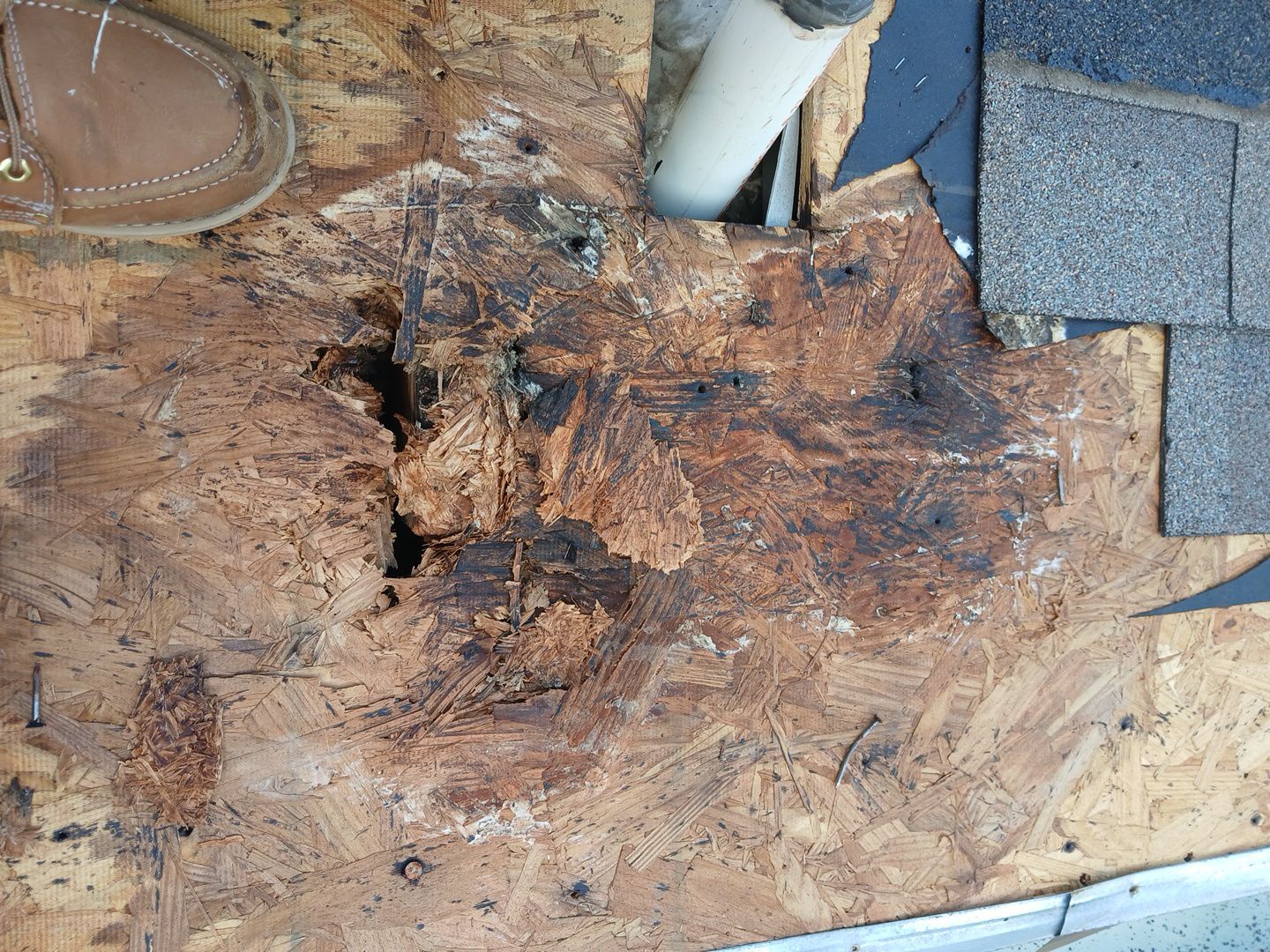 Hail Damage using Owen's Corning Duration (Lifetime) Shingles by Roof Repair Company