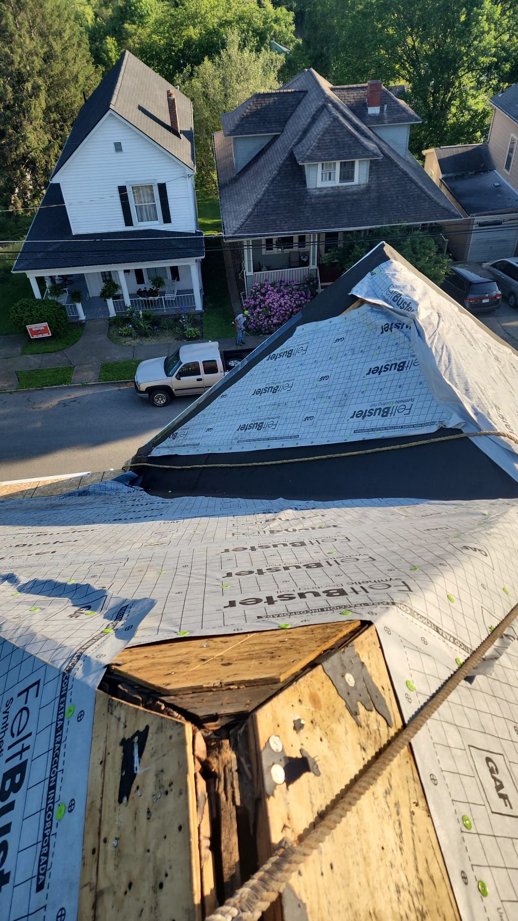 Residential Roofing Installation using GAF Timberline HDZ Pewter Gray by Rainstoppers Roofing