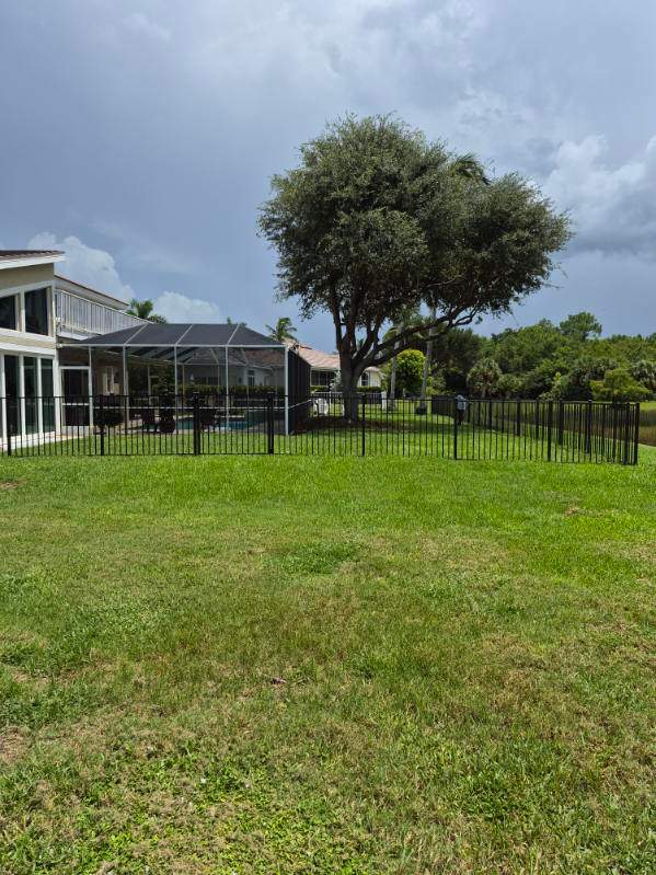 Bronze Aluminum Perimeter Fence Installation in Fort Myers by True Fence LLC