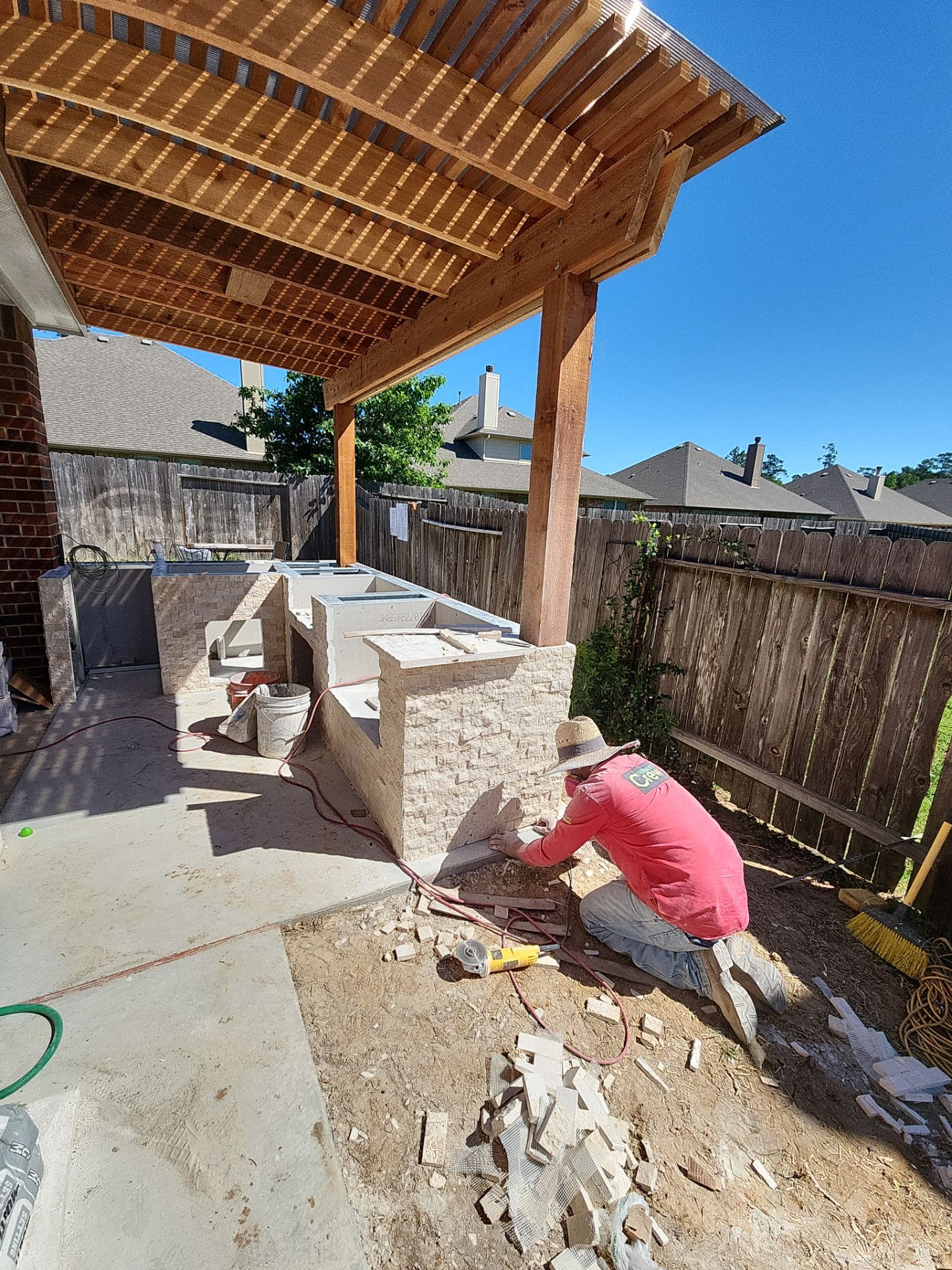 Pergola and Summer Kitchen in Conroe, TX by SophAlx LLC