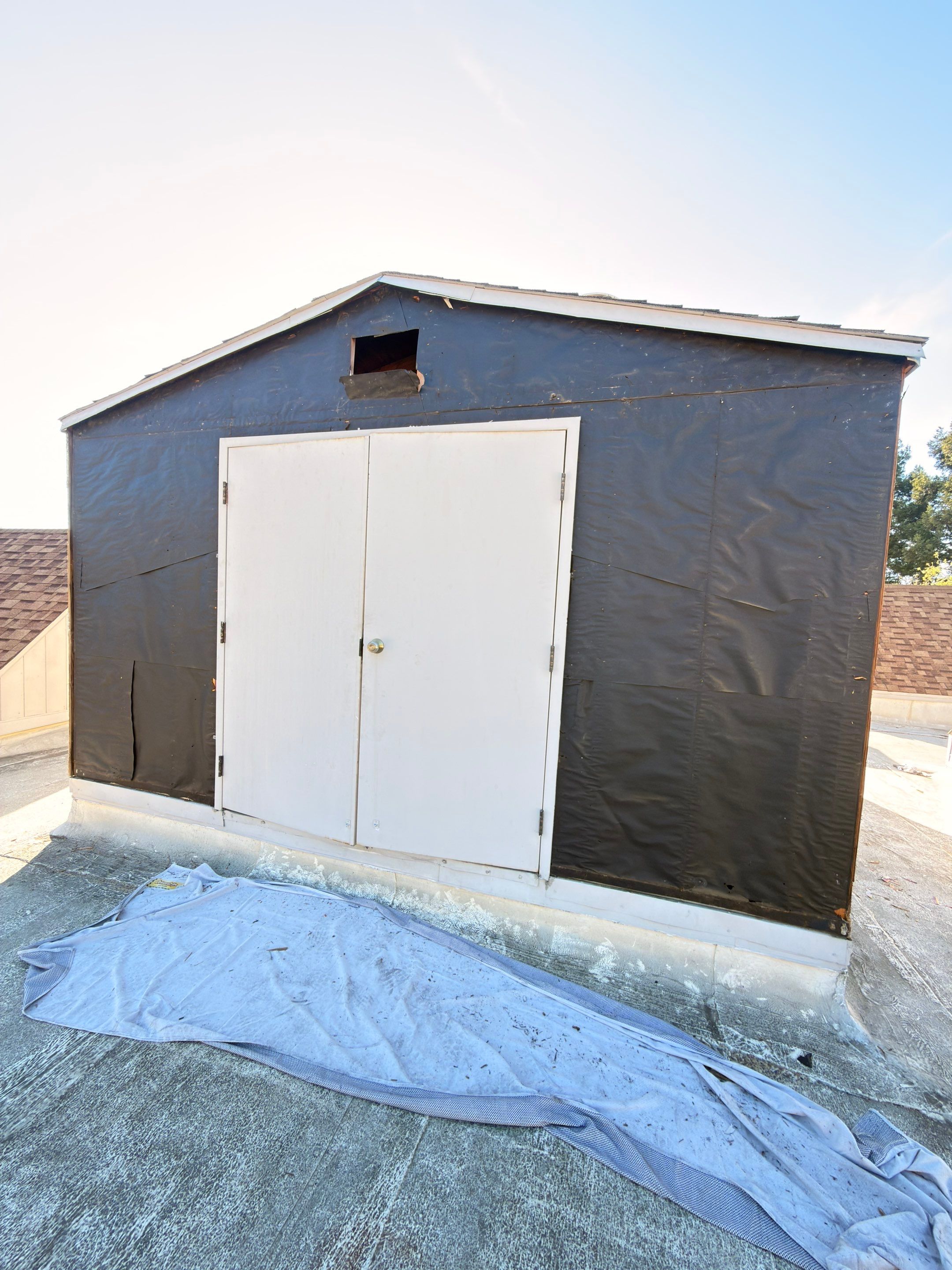 Roof Top Boiler Room and Roofing Repairs by Anza Builders, Inc. 