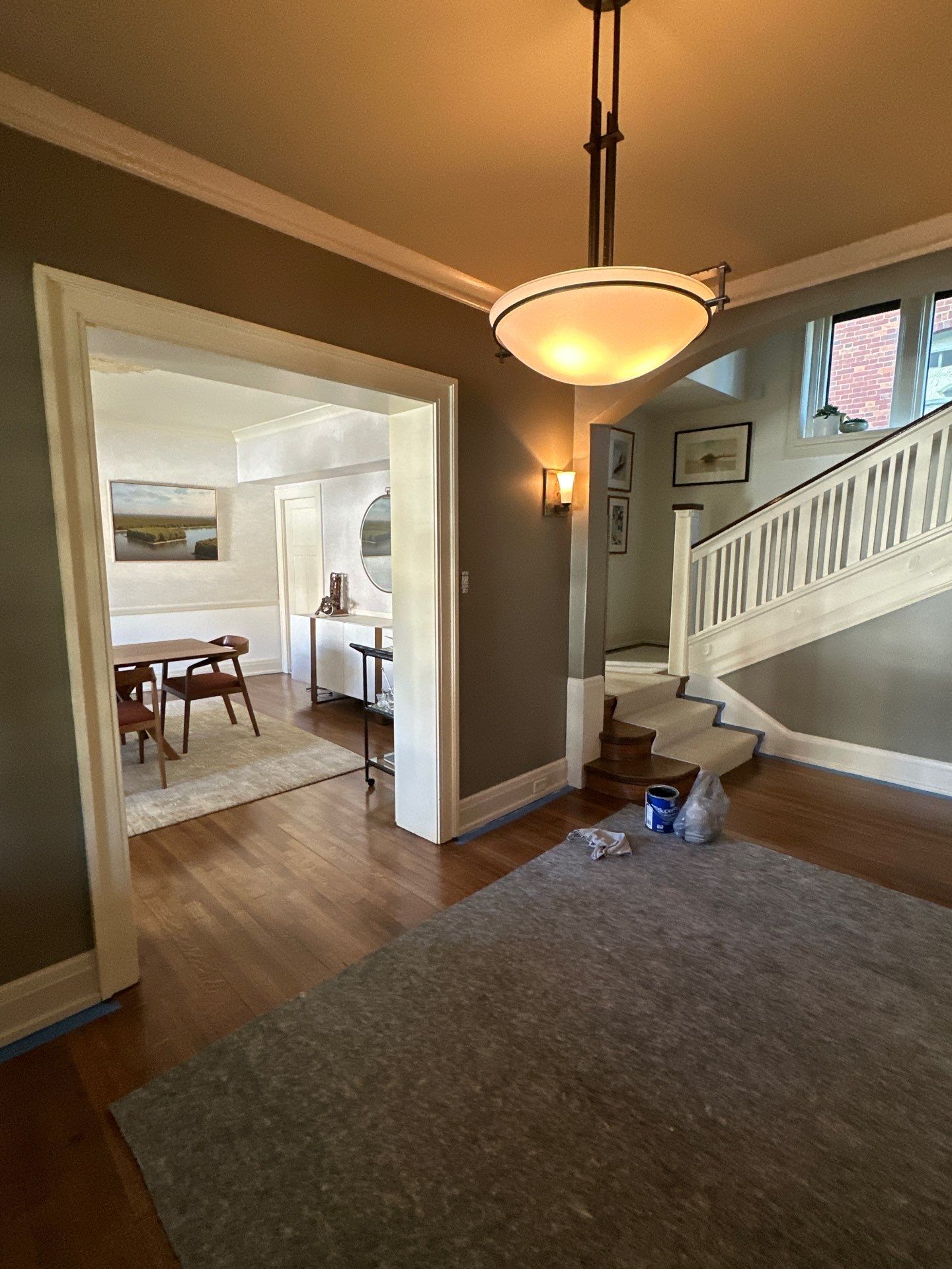 Entryway Painting – Walls, Ceiling, Baseboards & Crown Molding by OCS Contracting Services