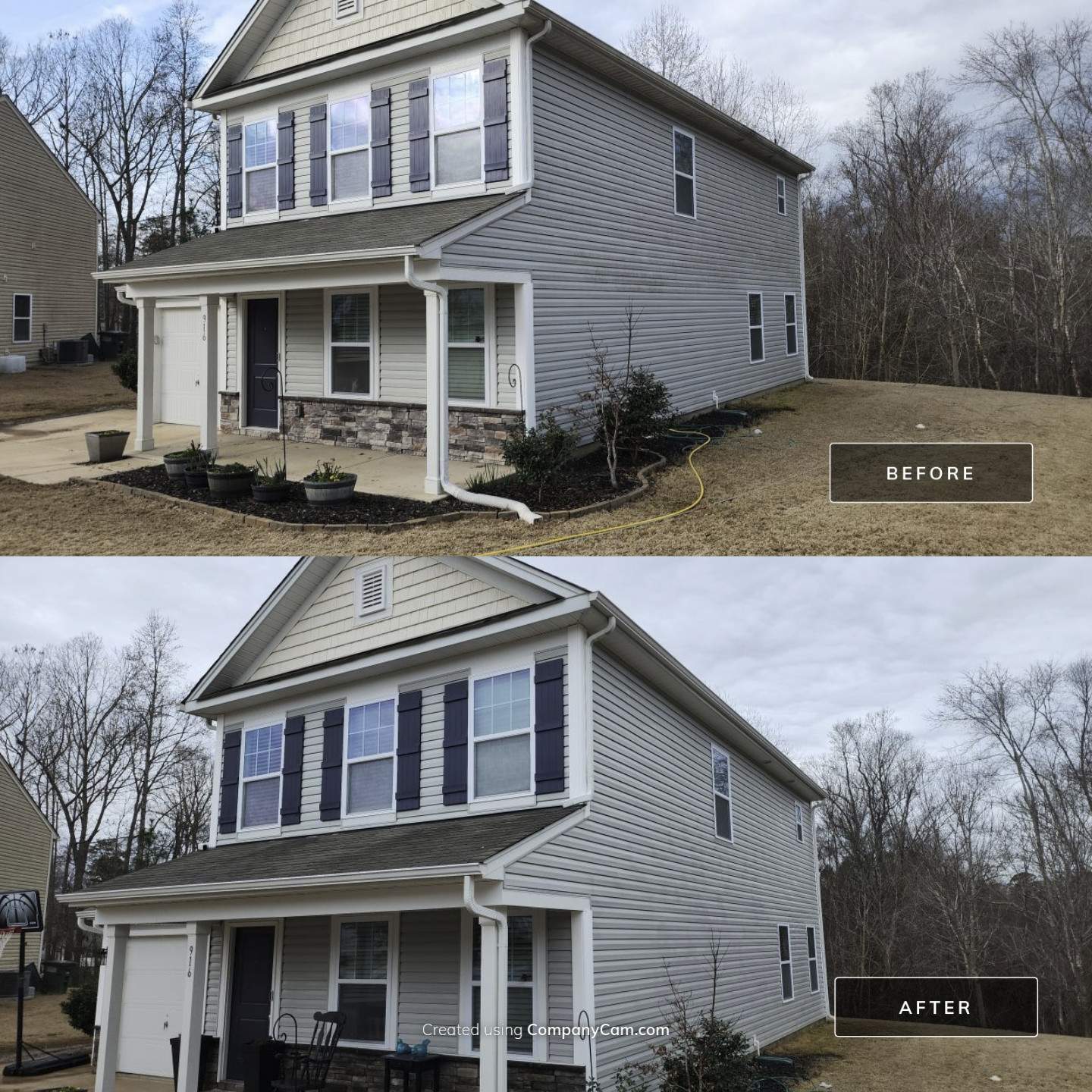 House Wash using cleaner by Power Wash Masters LLC