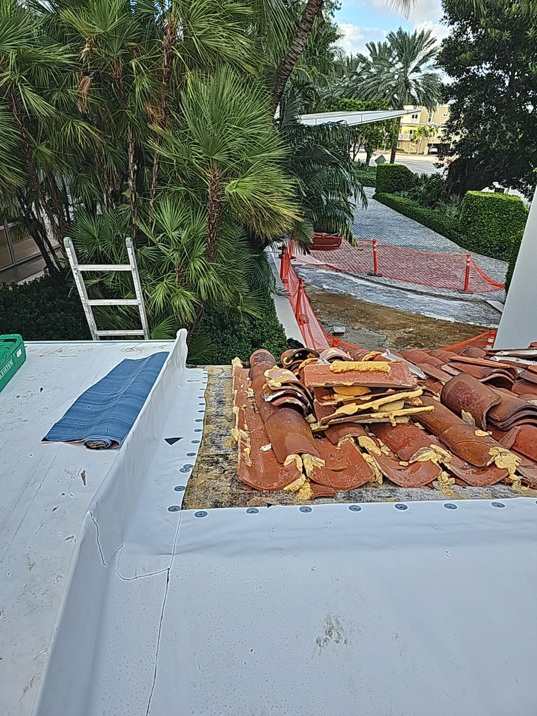 Commercial Roof Membrane Installation and Clay Tile Repair in Surfside by AJF ROOFING INC