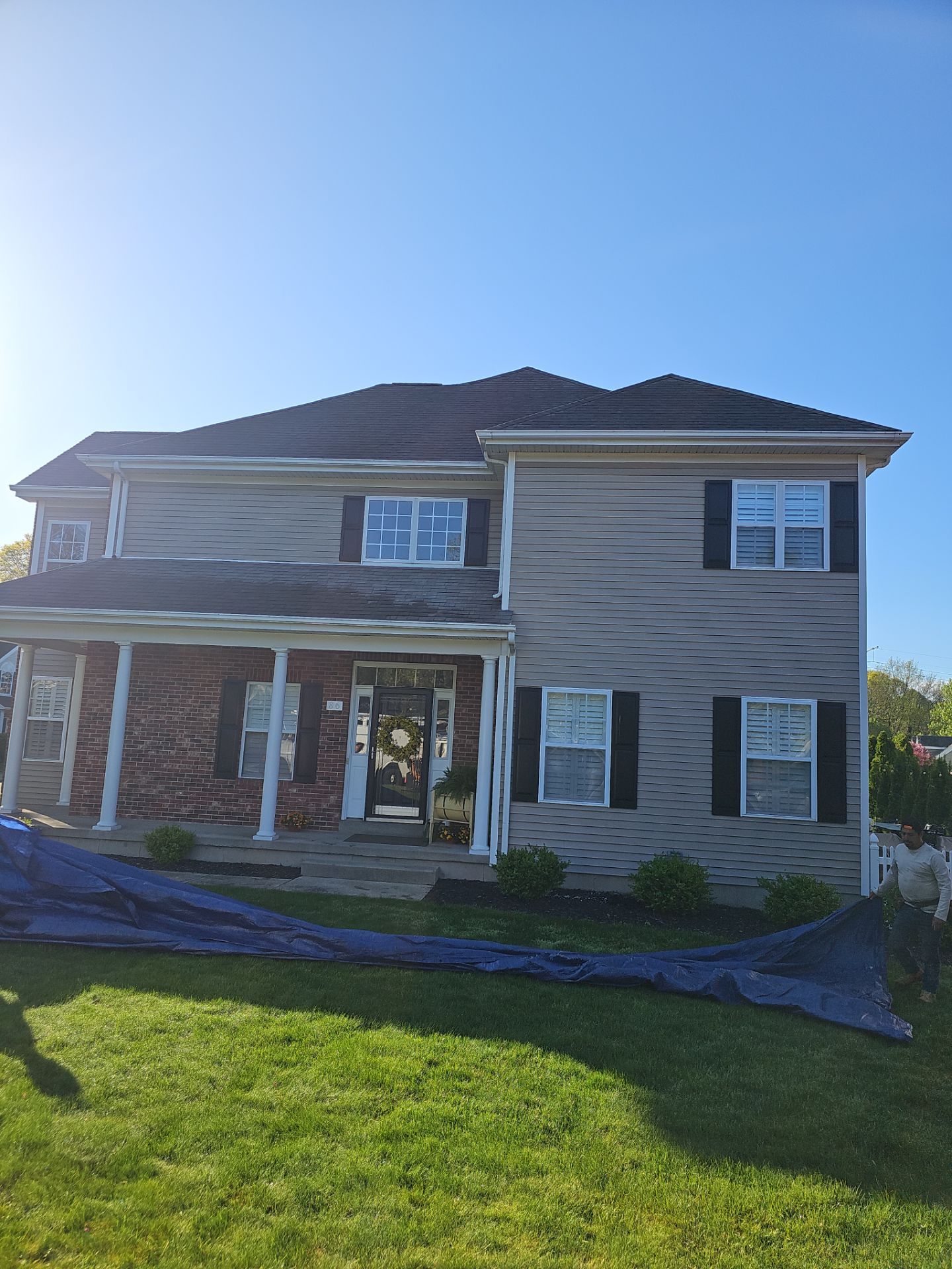 Residential Roofing Installation using Tamko Rustic Black by A Plus Exterior