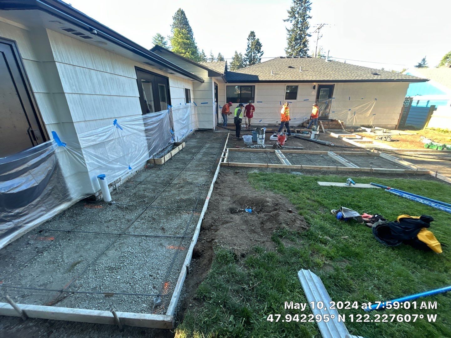 John | Concrete Backyard Walkway by Jireh Asphalt & Concrete Inc 