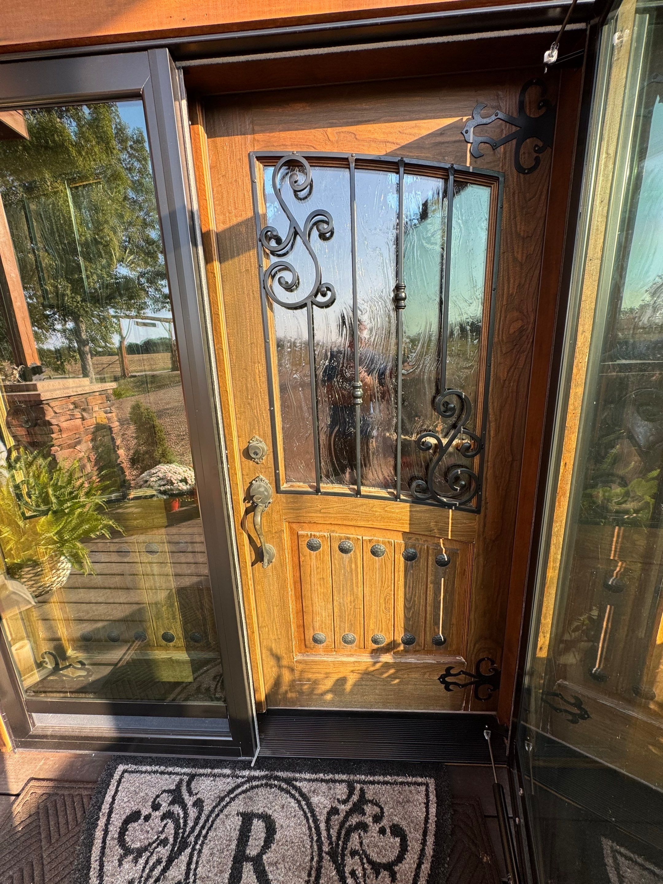 Solid Walnut Doors Strip and Re-Stain/Seal by Pezley Painting