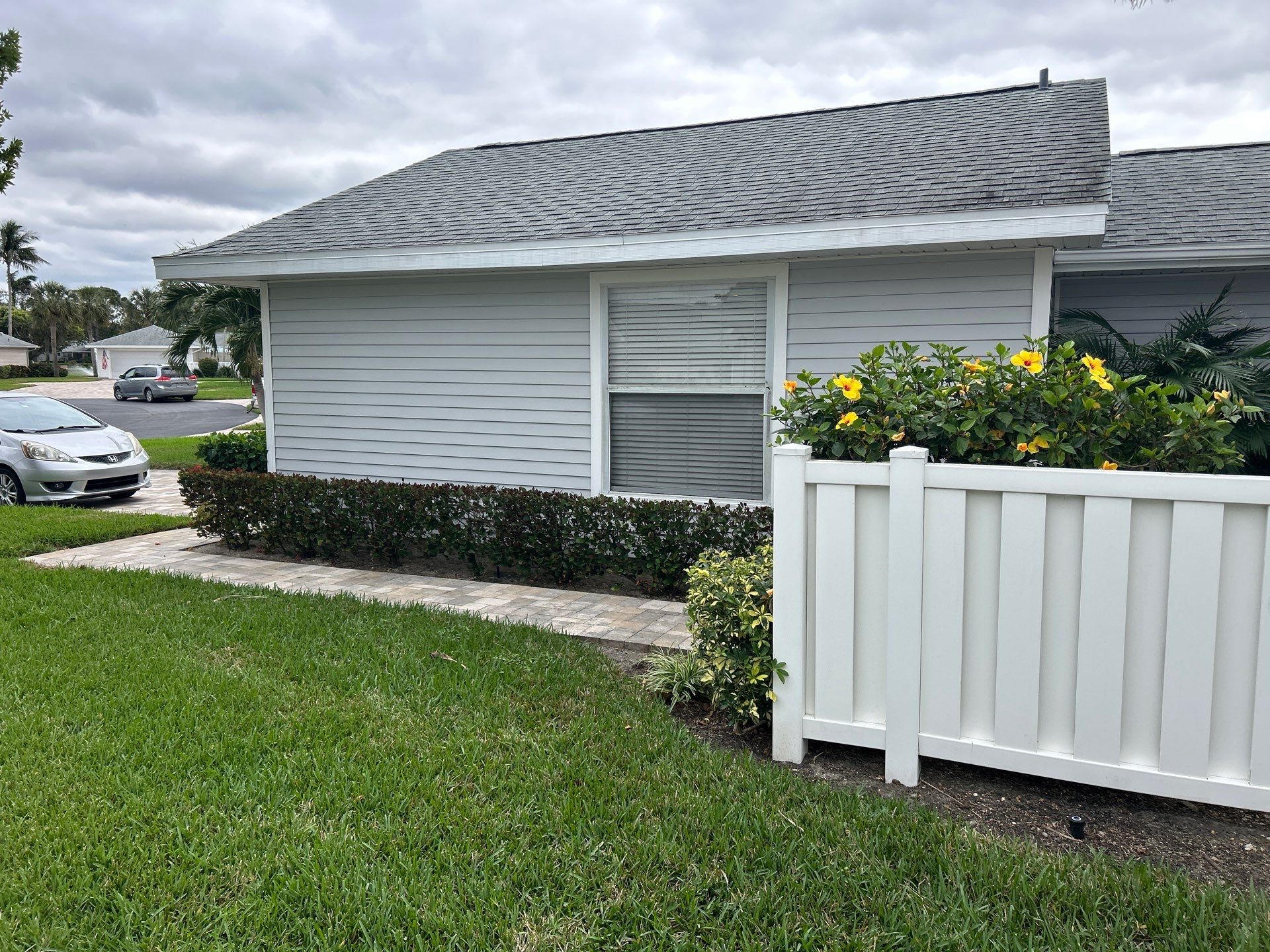 White Seamless Gutters in Fort Myers FL by Gutter Professors