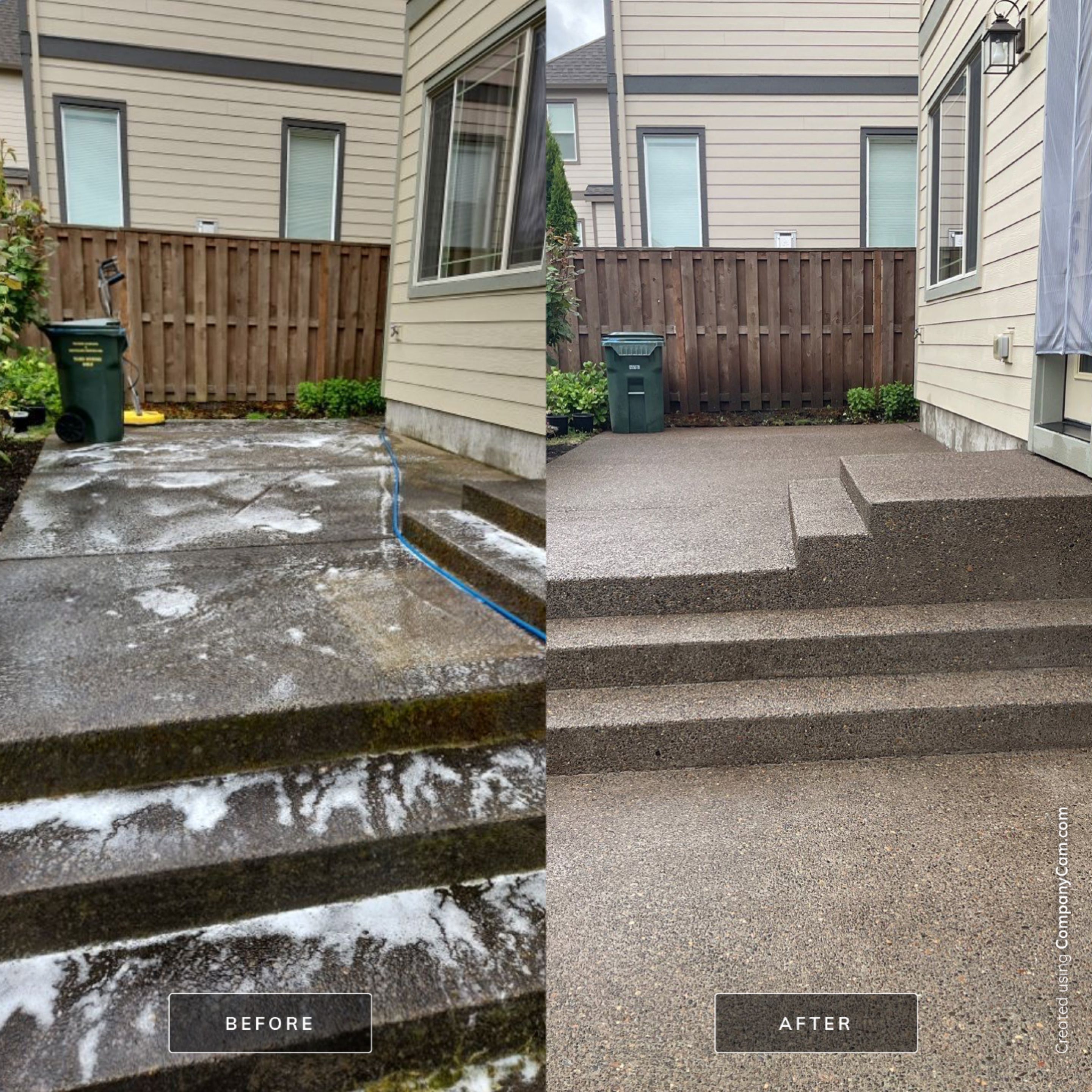 Concrete wash using Surface washer by Willamette Outdoor Wash LLC