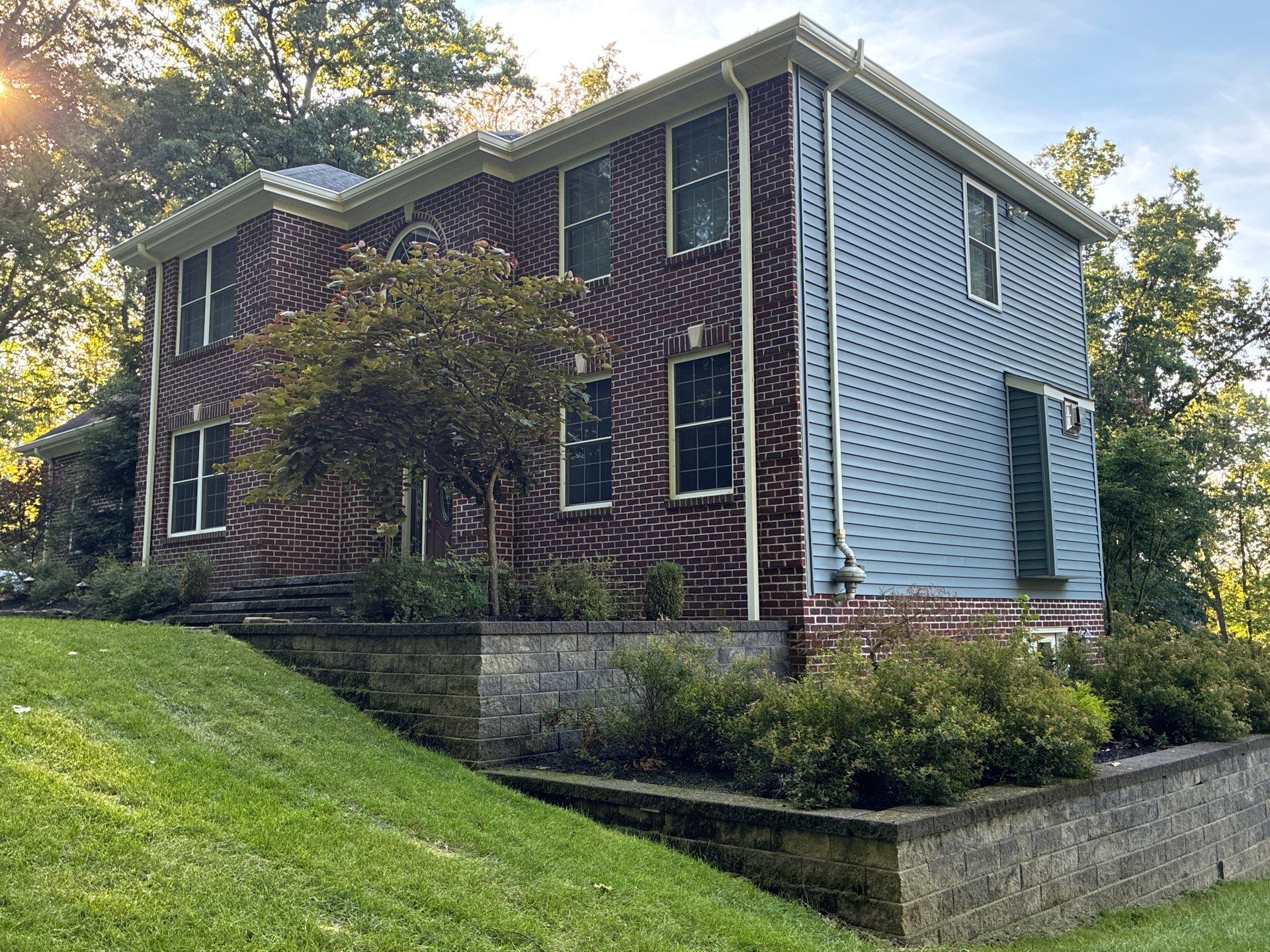 Full House Siding Renovation with English Wedgewood Vinyl in Gibsonia by Ideal Siding Pittsburgh
