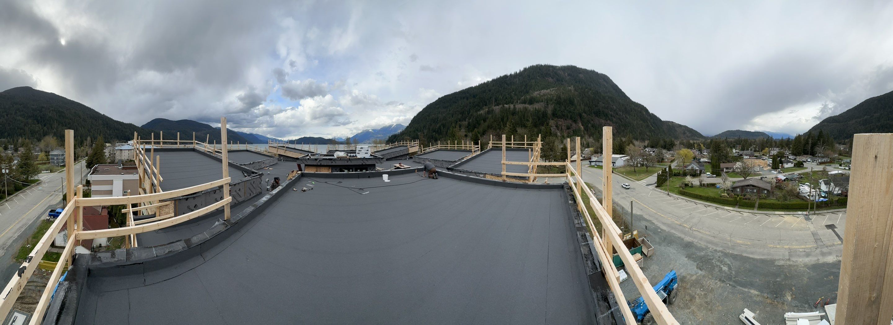 Commercial Roofing Installation using IKO 2ply sbs  by Top Notch Roofing Inc